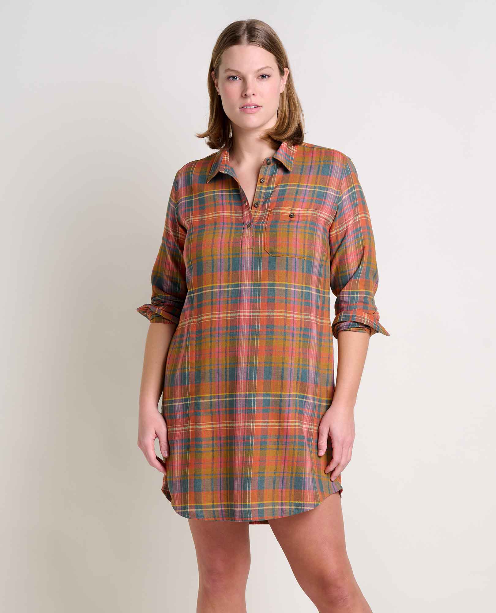 Re-Form Flannel Shirtdress - Coyean