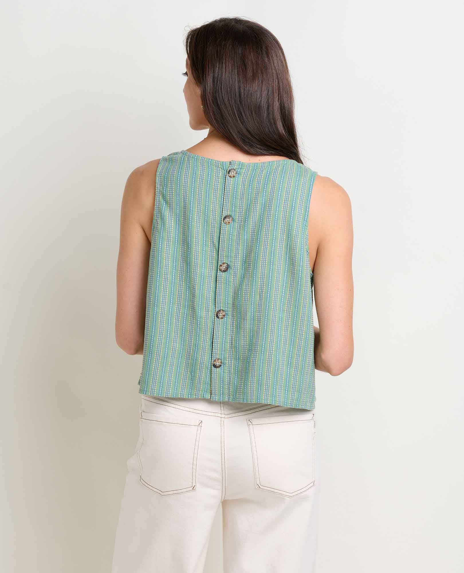 Taj Hemp Button Back Tank II - Coyean
