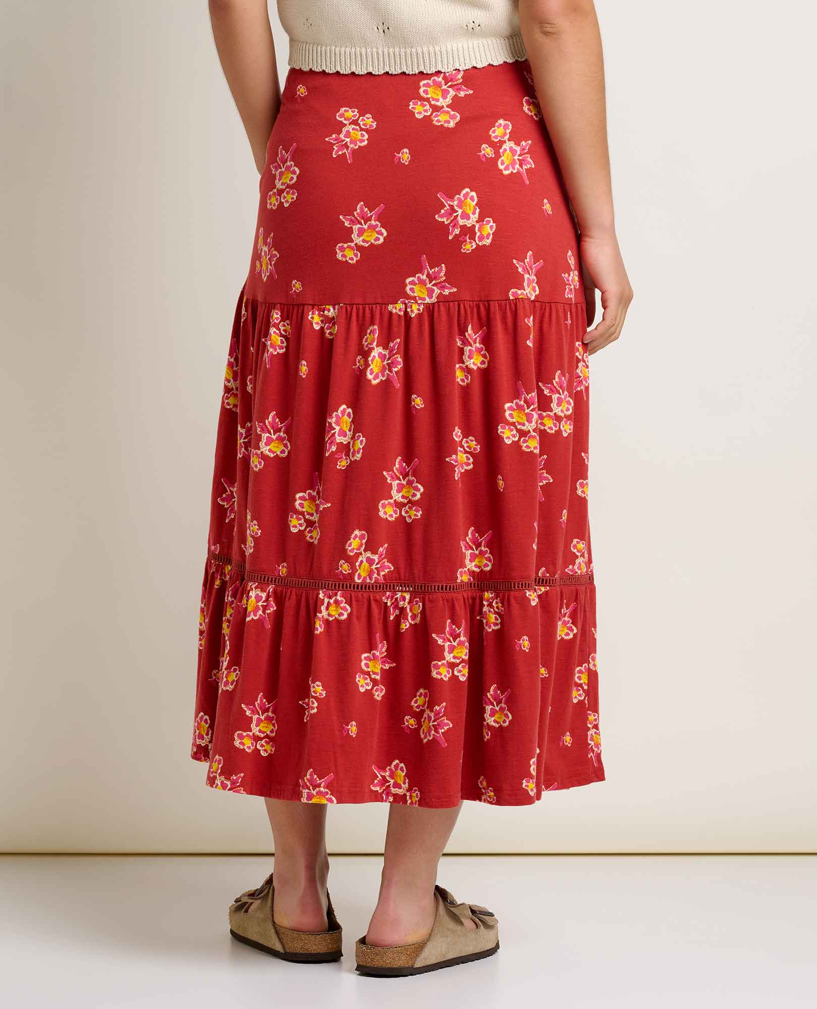 Marigold Tiered Midi Skirt - Coyean