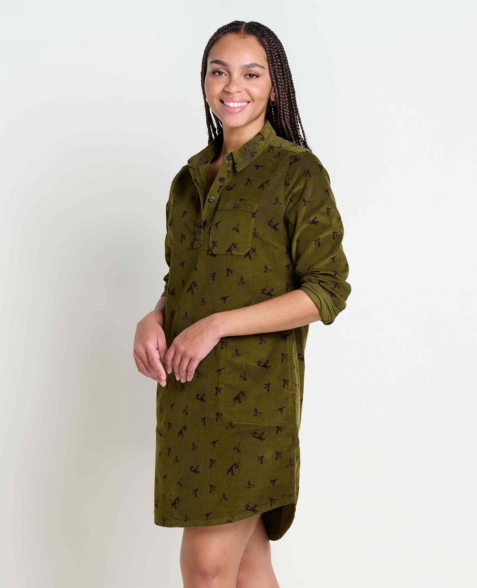 Scouter Cord Shirtdress - Coyean