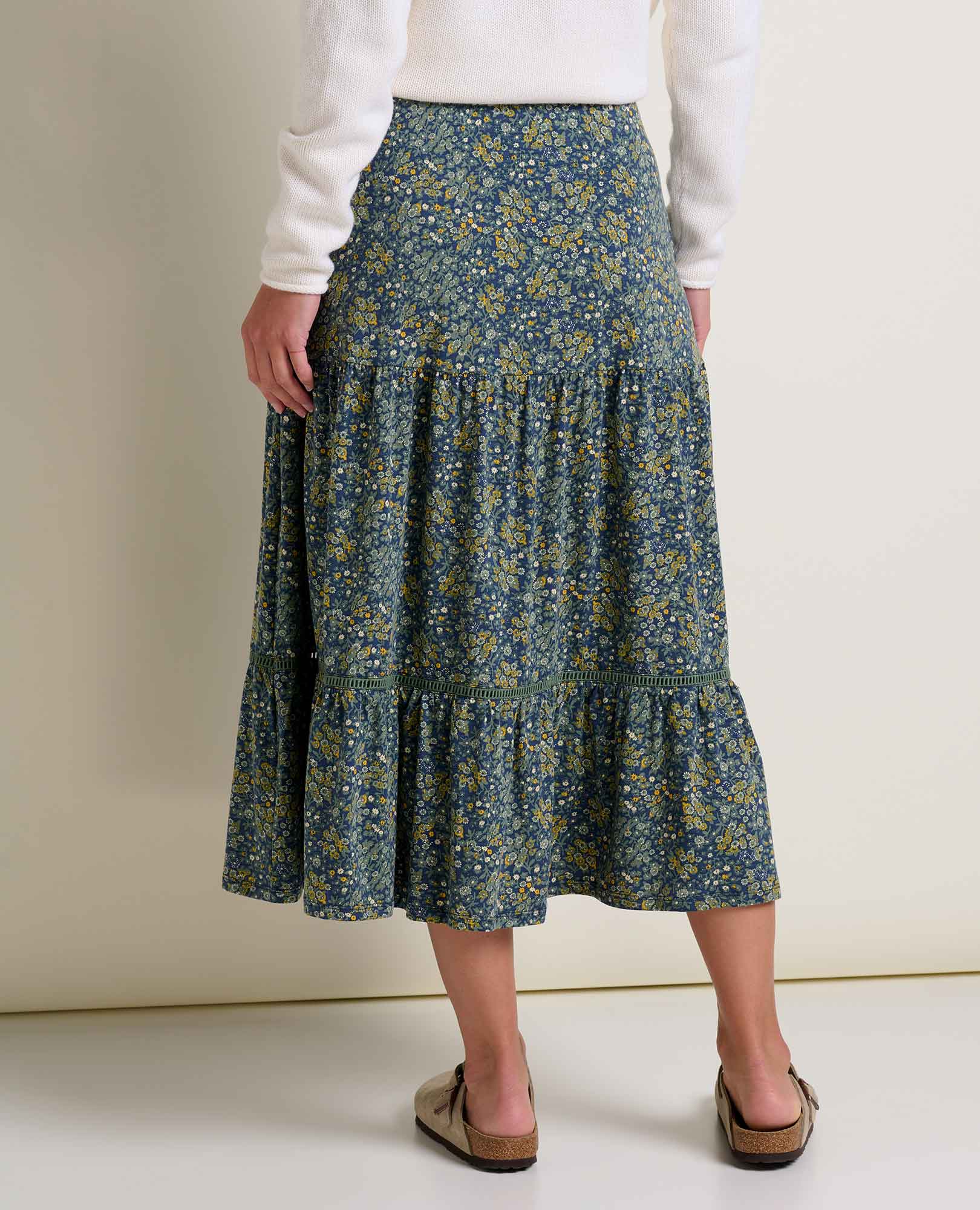 Marigold Tiered Midi Skirt - Coyean