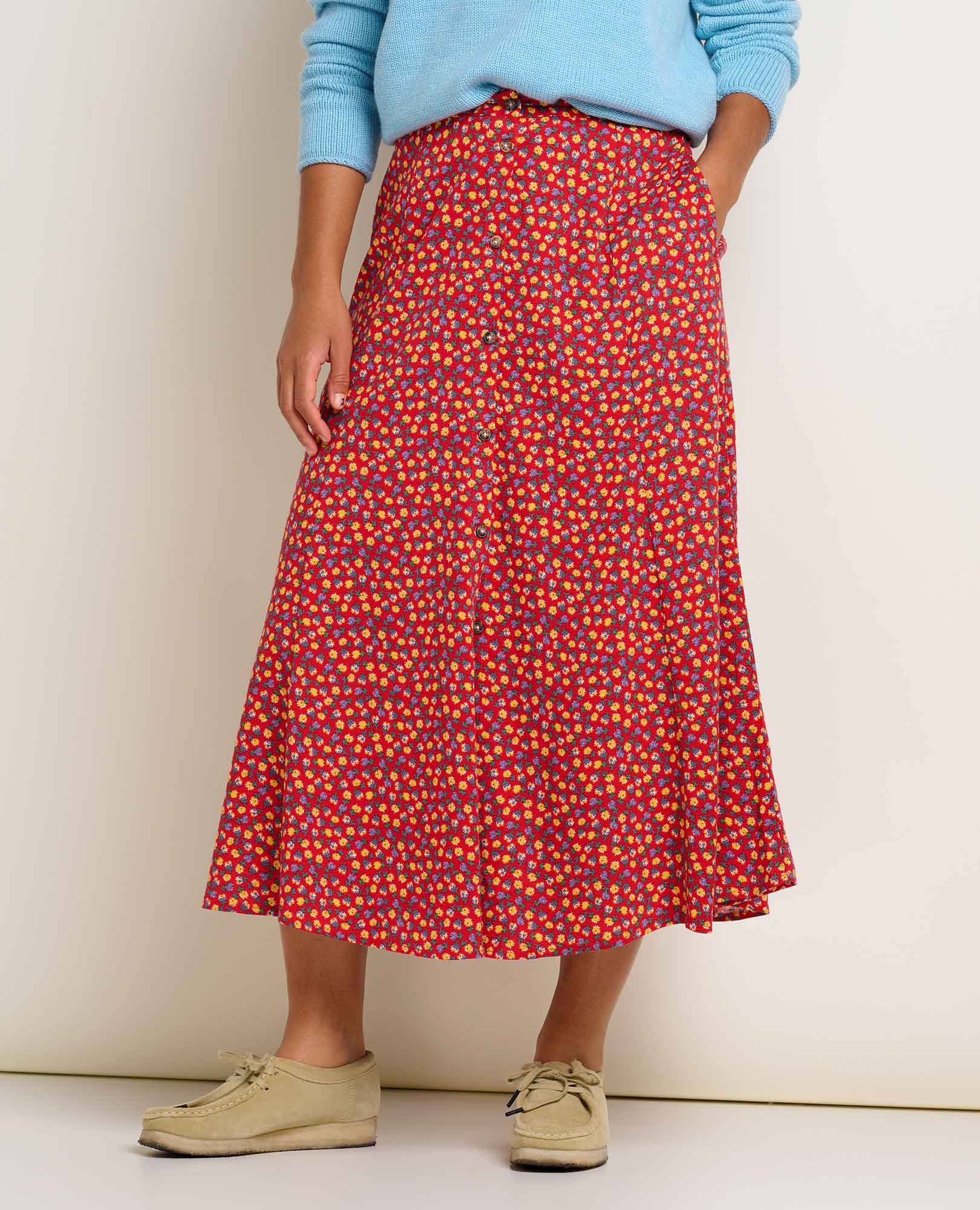 Manzana Paneled Midi Skirt - Coyean