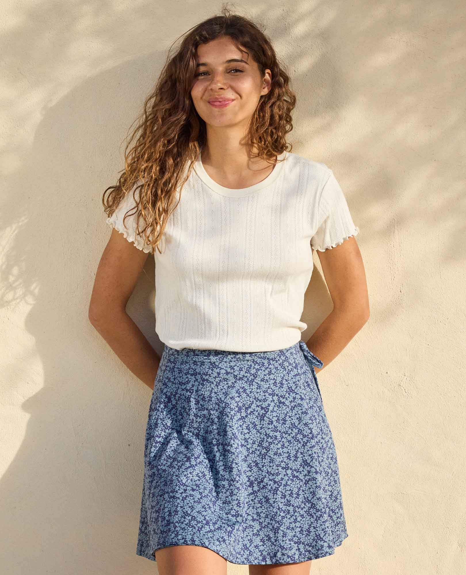 Foothill Pointelle Baby Tee - Coyean