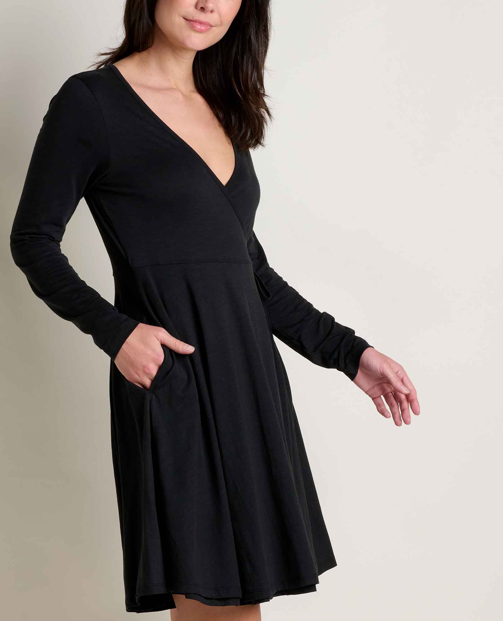 Freesia Long Sleeve Wrap Dress - Coyean