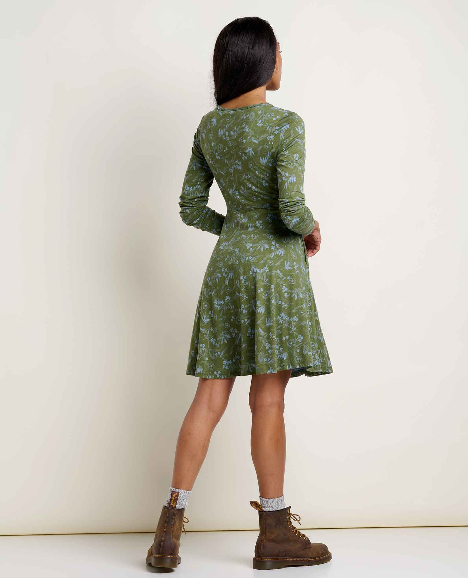 Freesia Long Sleeve Wrap Dress - Coyean
