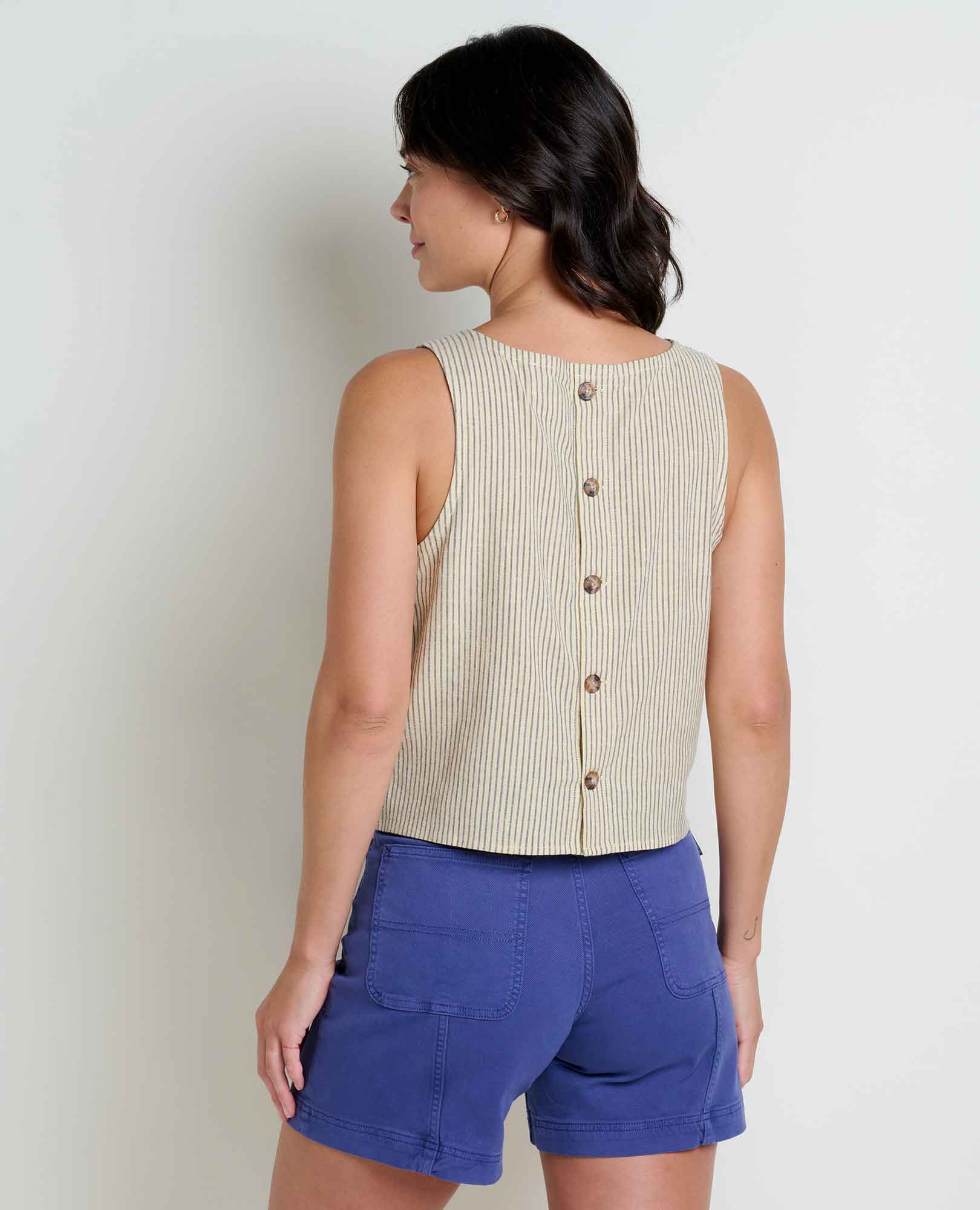Taj Hemp Button Back Tank II - Coyean