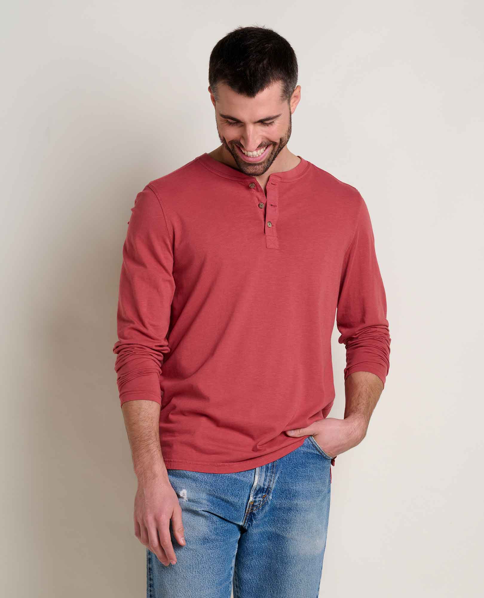 Men's Primo Long Sleeve Henley - Coyean