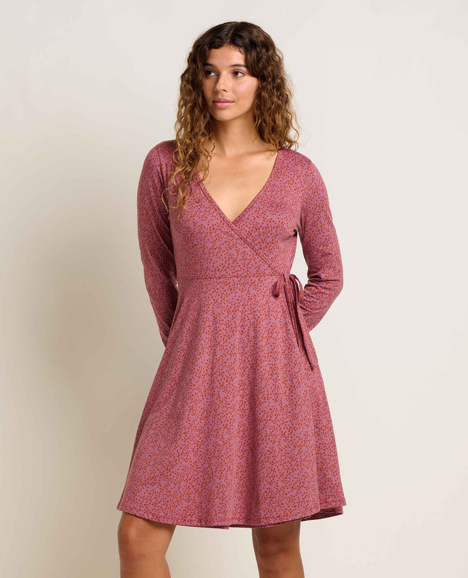 Freesia Long Sleeve Wrap Dress - Coyean