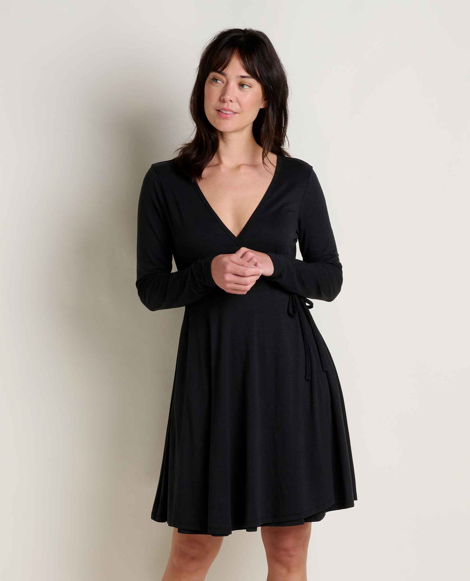 Freesia Long Sleeve Wrap Dress - Coyean