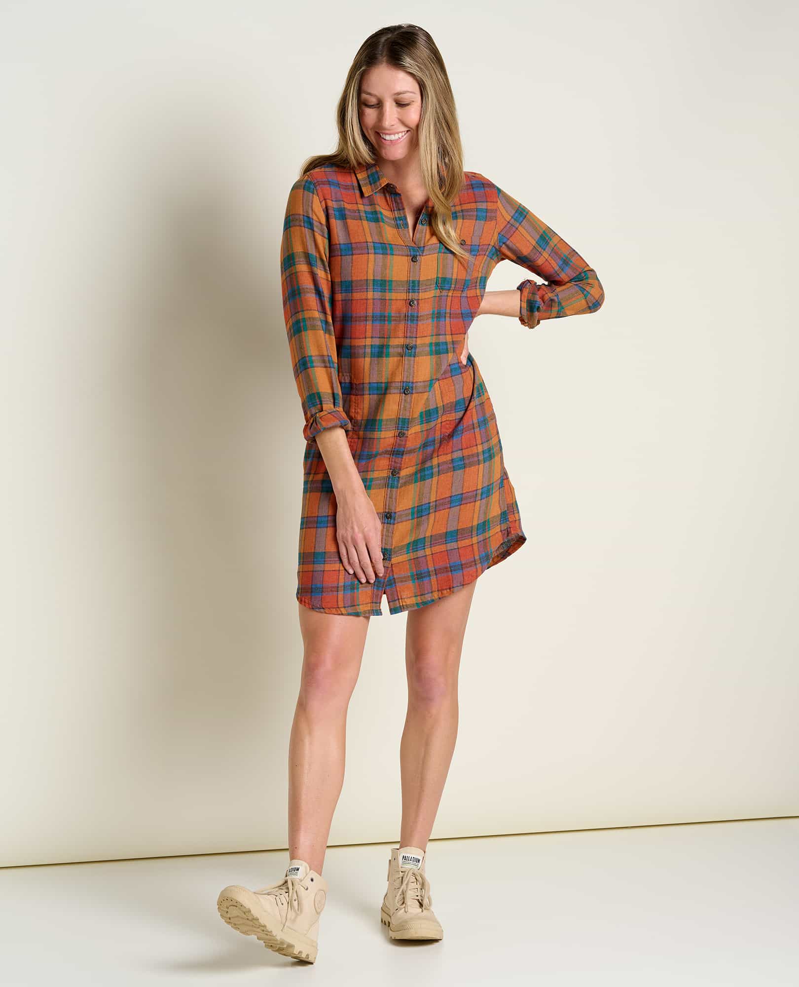 Re-Form Flannel Shirtdress - Coyean
