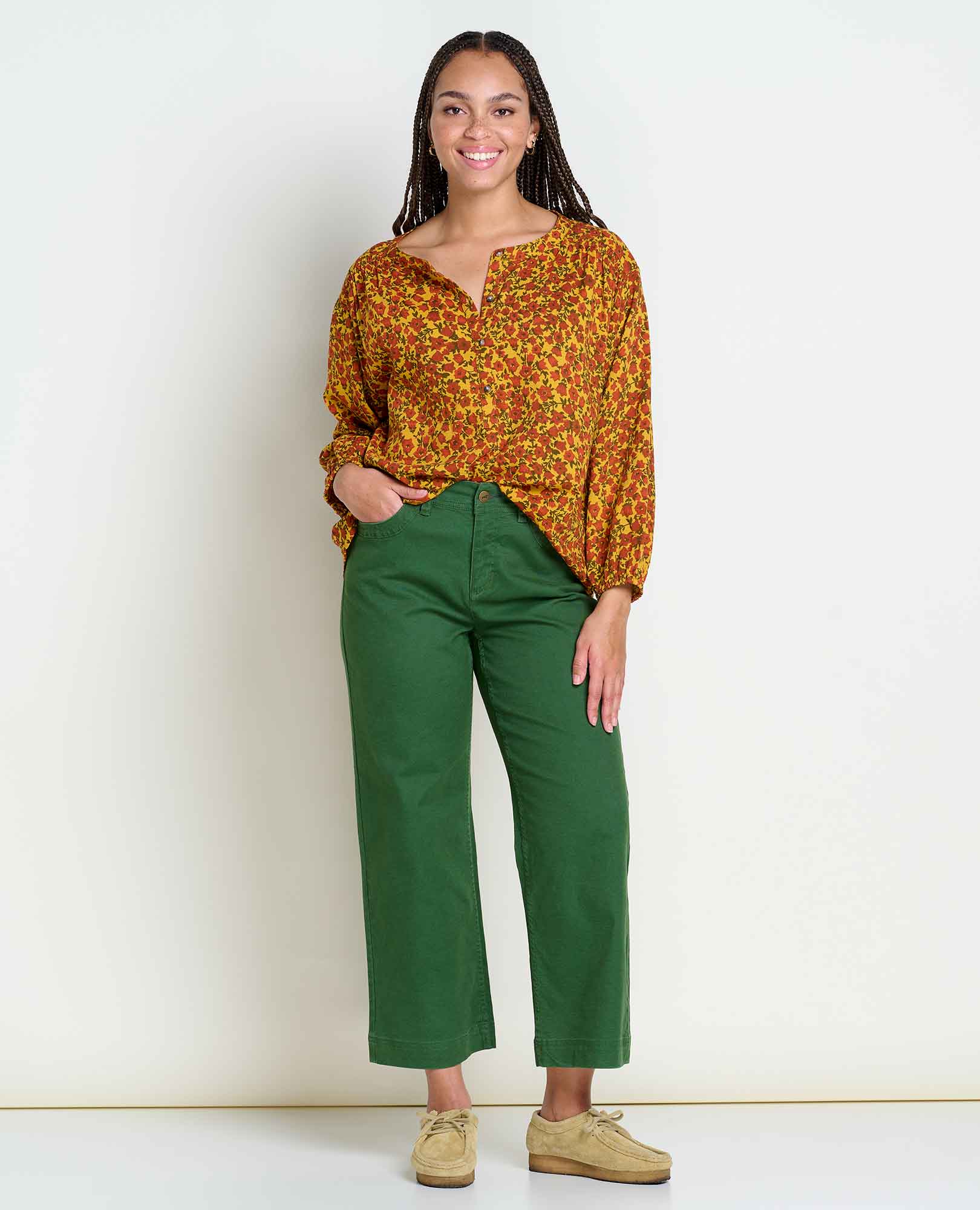 Manzana Long Sleeve Peasant Top - Coyean