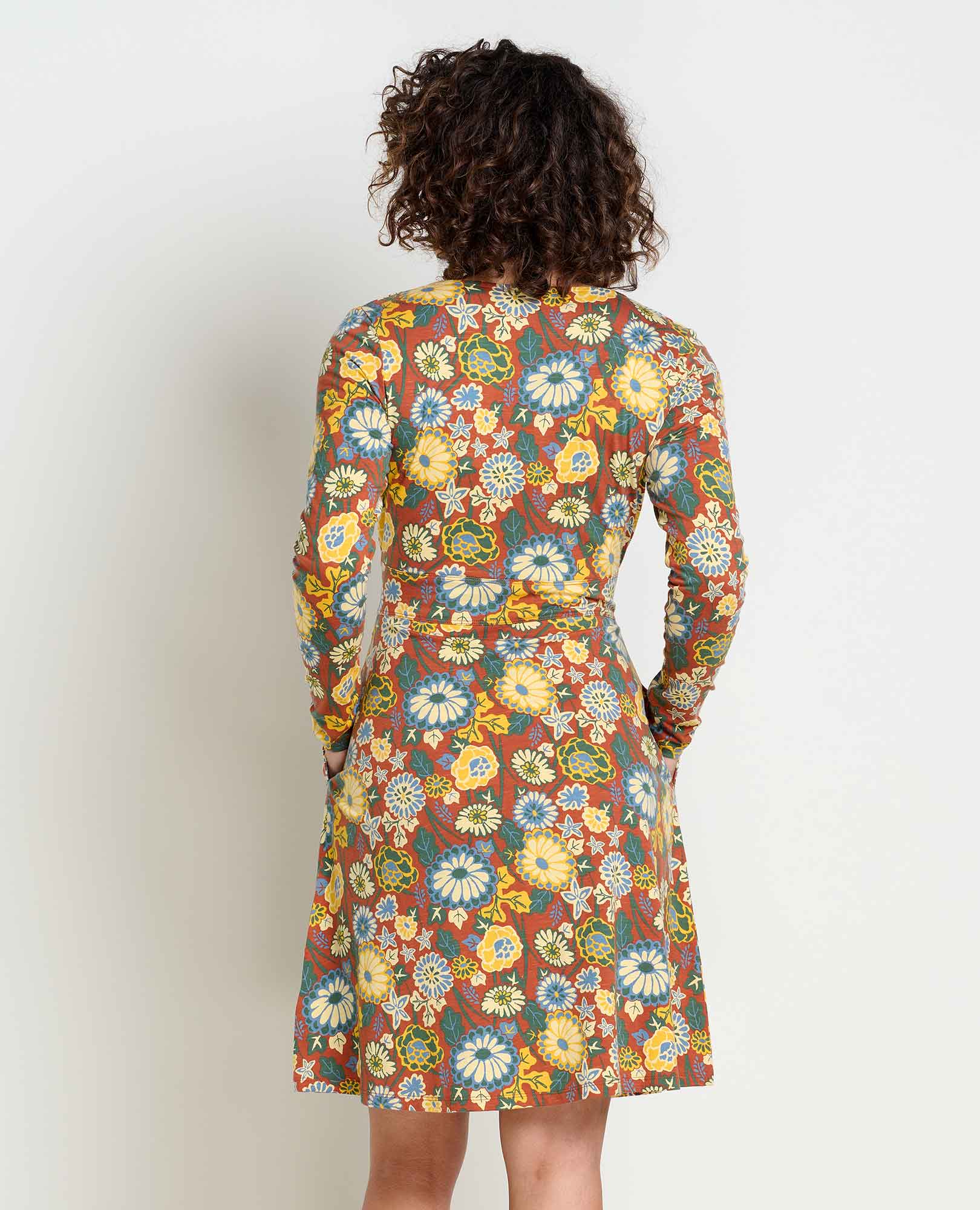 Cue Wrap Long Sleeve Dress - Coyean