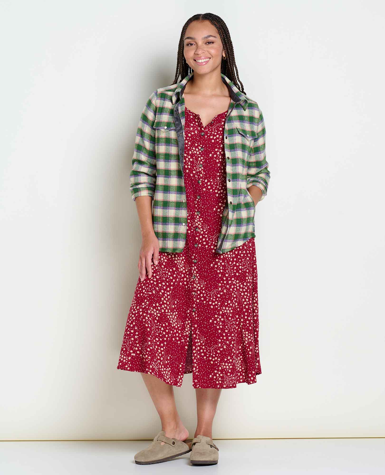 Manzana Paneled Midi Dress - Coyean