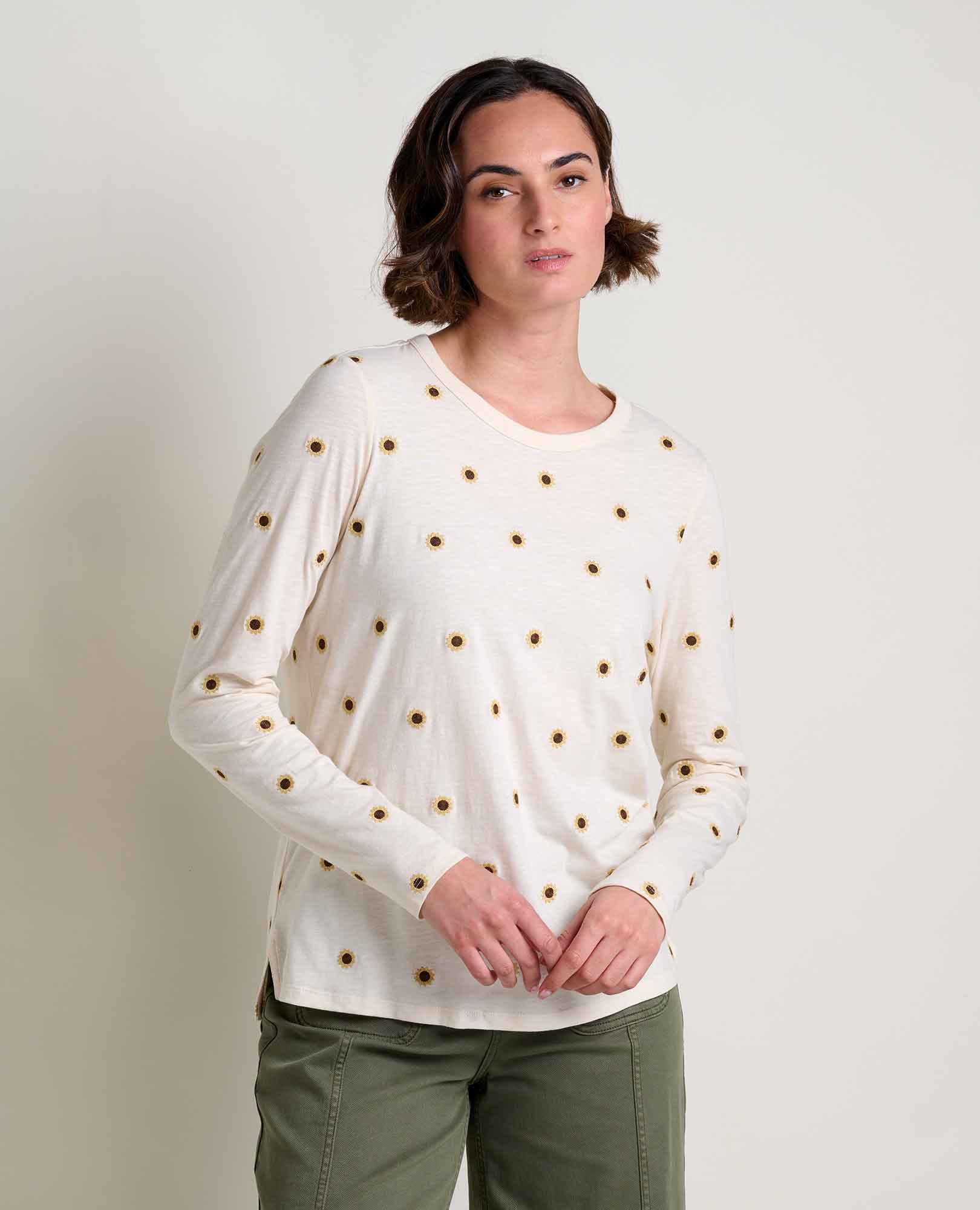 Women's Primo Long Sleeve Crew Embroidered - Coyean