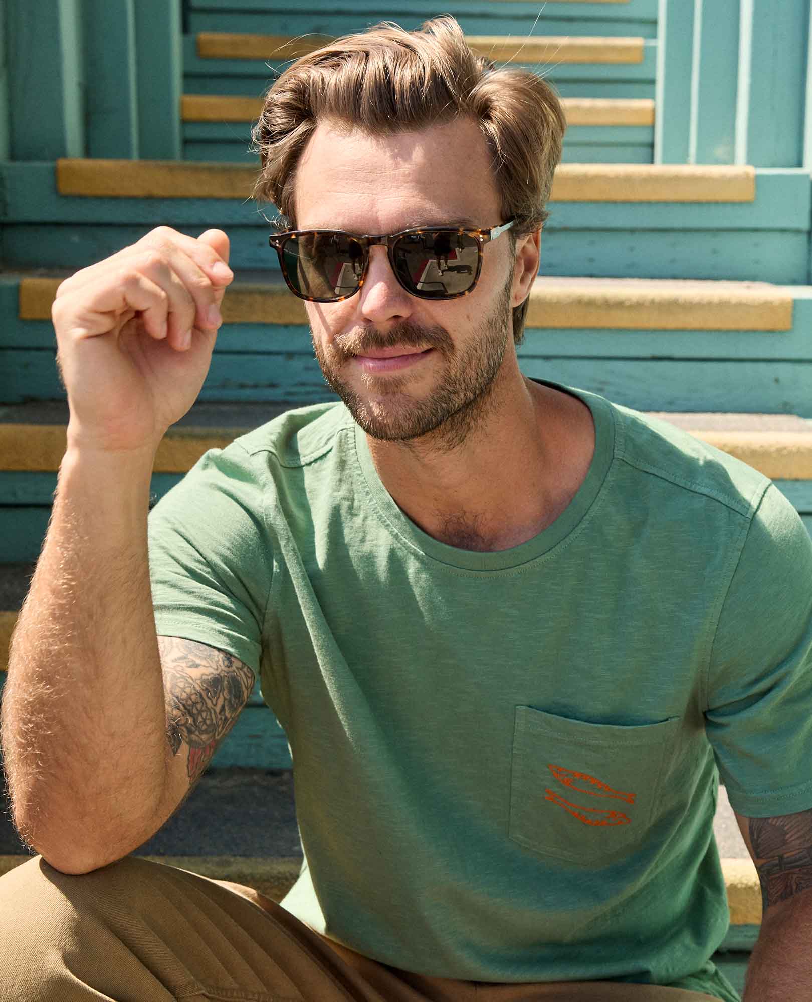 Men's Primo Embroidered Crew - Coyean