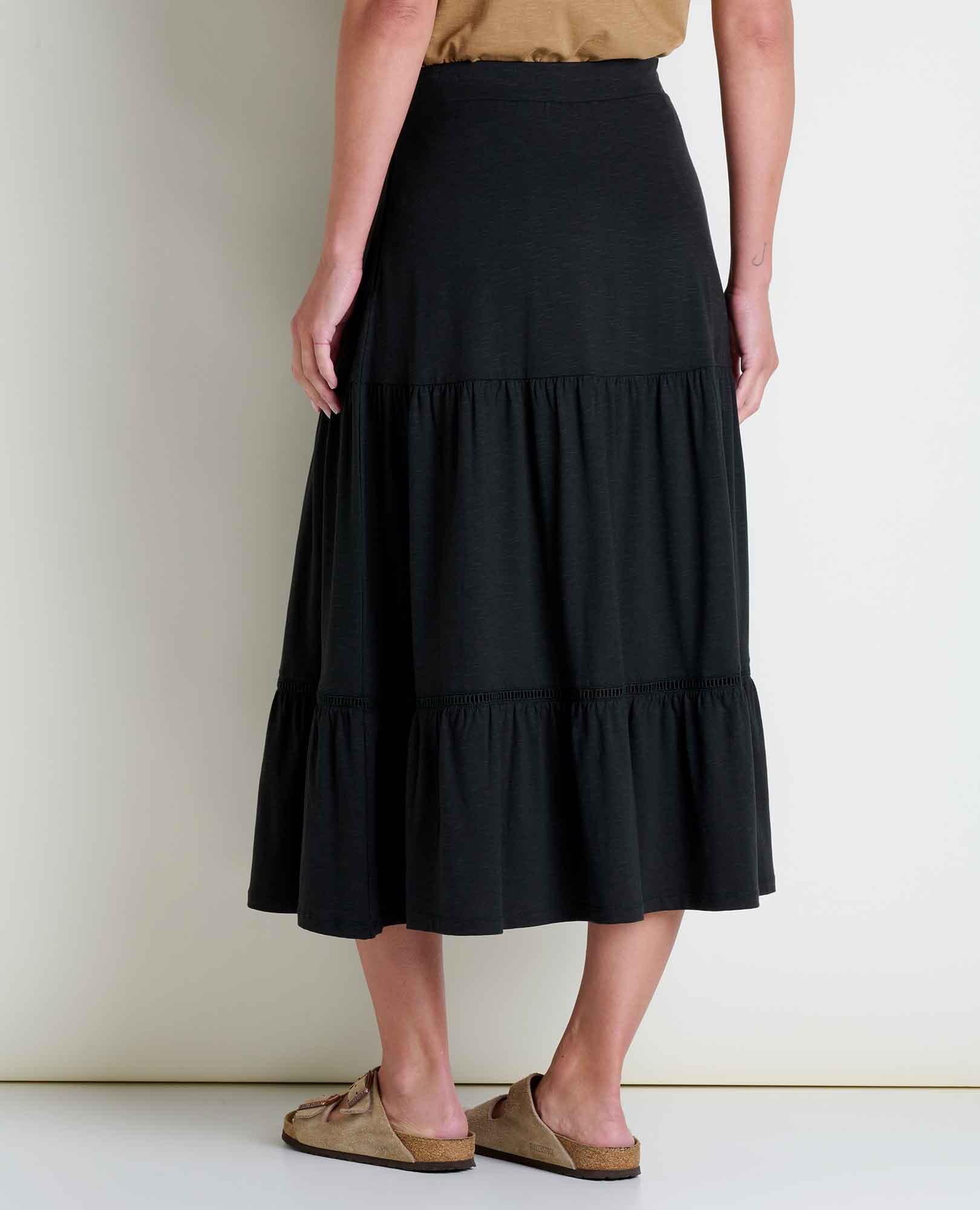 Marigold Tiered Midi Skirt - Coyean