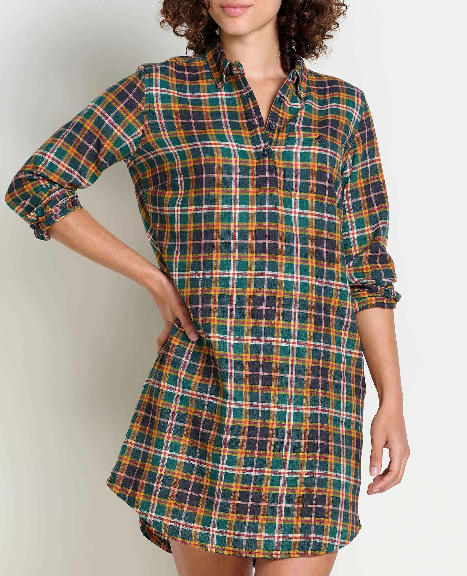 Re-Form Flannel Shirtdress - Coyean