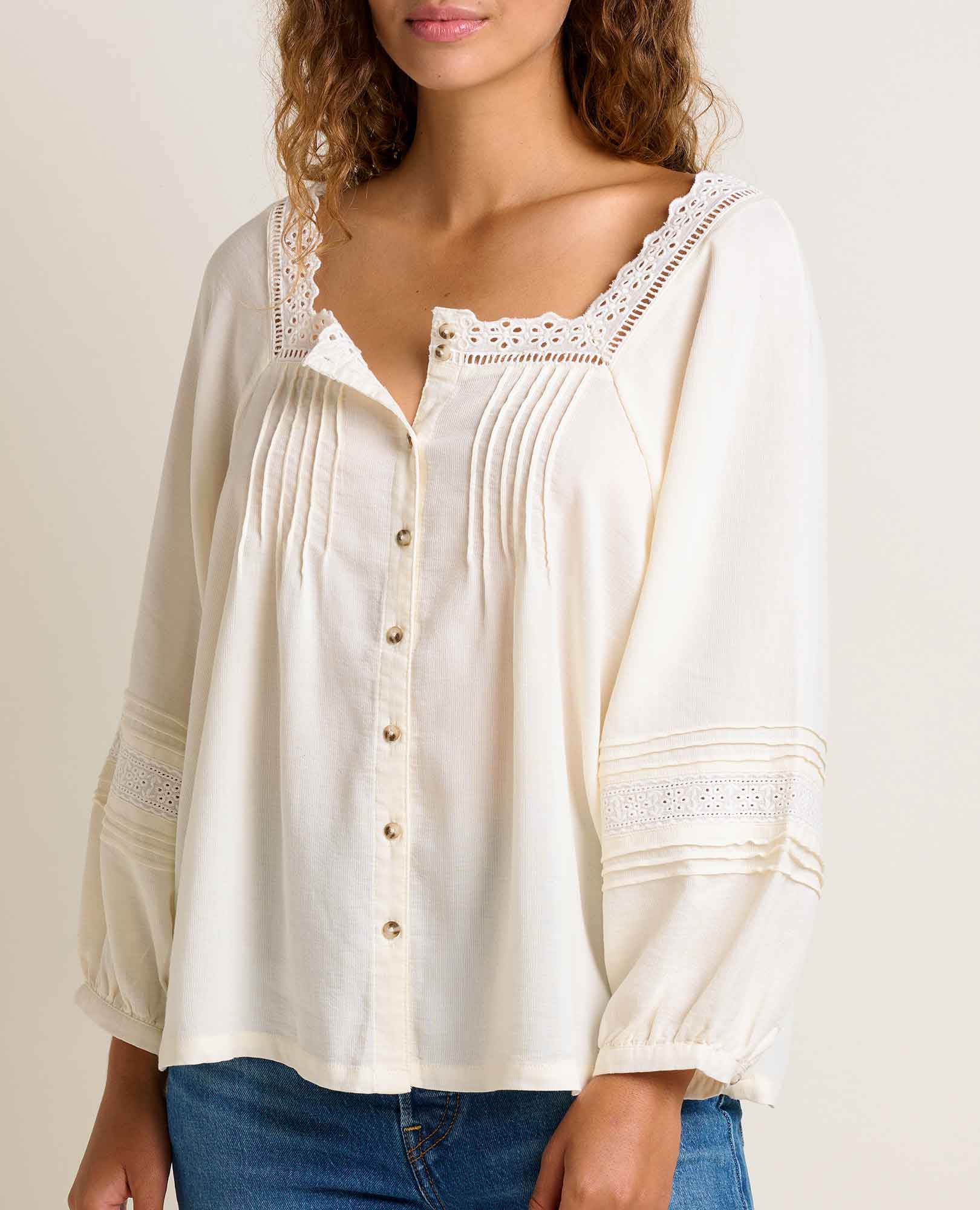Manzana Peasant Long Sleeve Shirt - Coyean