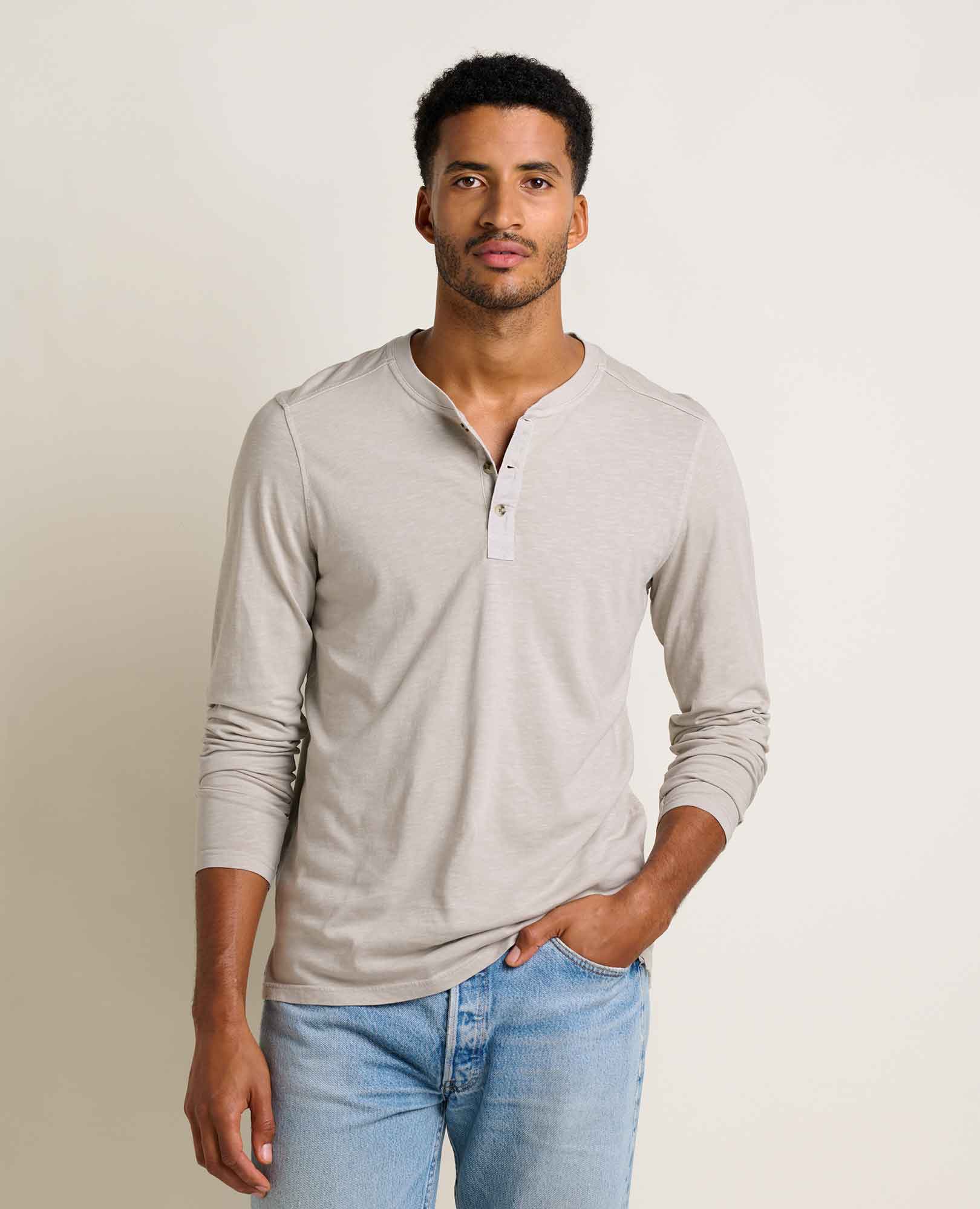 Men's Primo Long Sleeve Henley - Coyean
