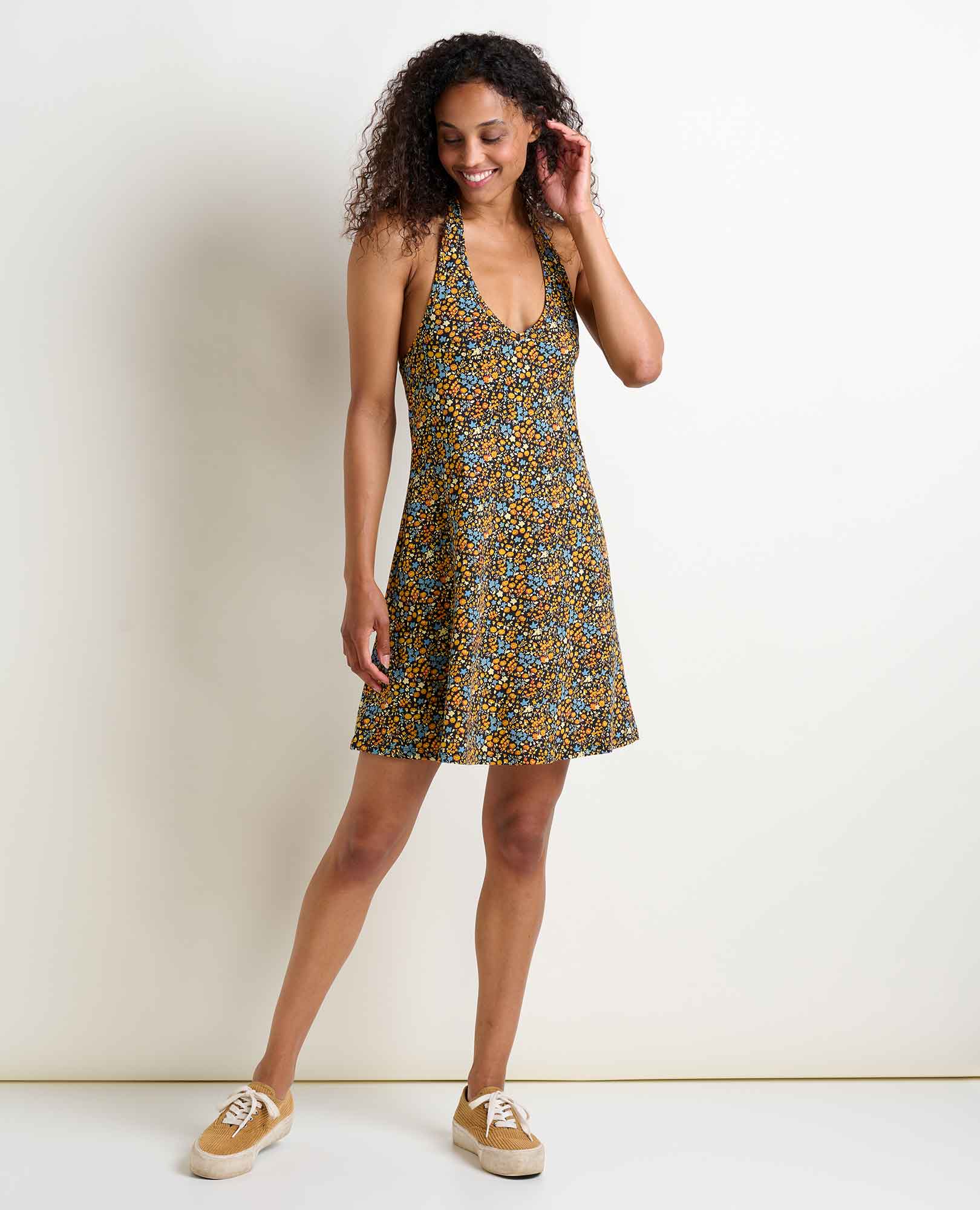 Plumeria Halter Dress - Coyean