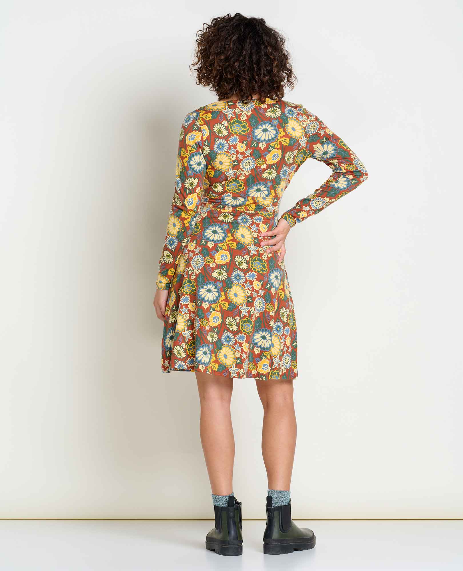 Cue Wrap Long Sleeve Dress - Coyean