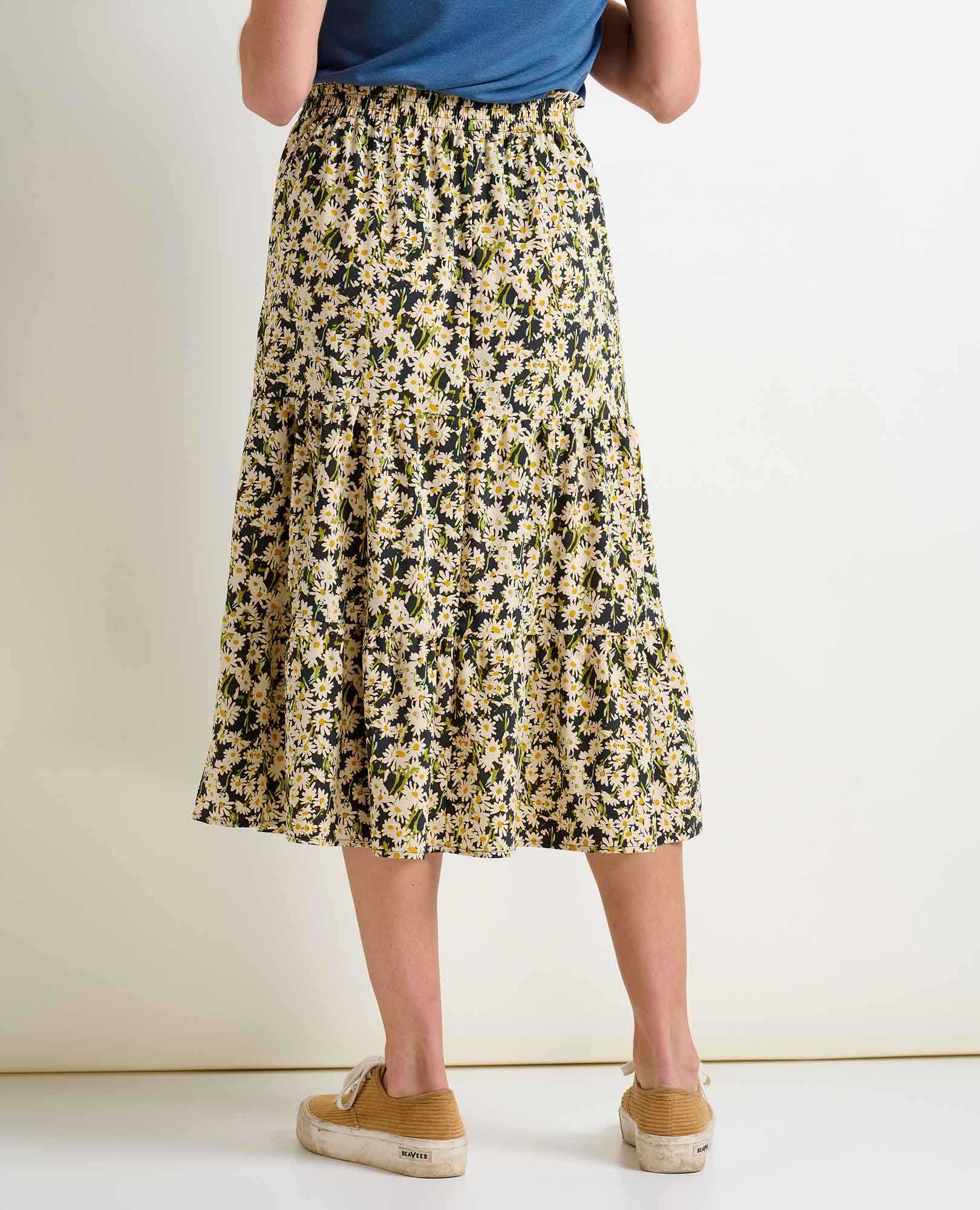 Sunkissed Tiered Midi Skirt - Coyean