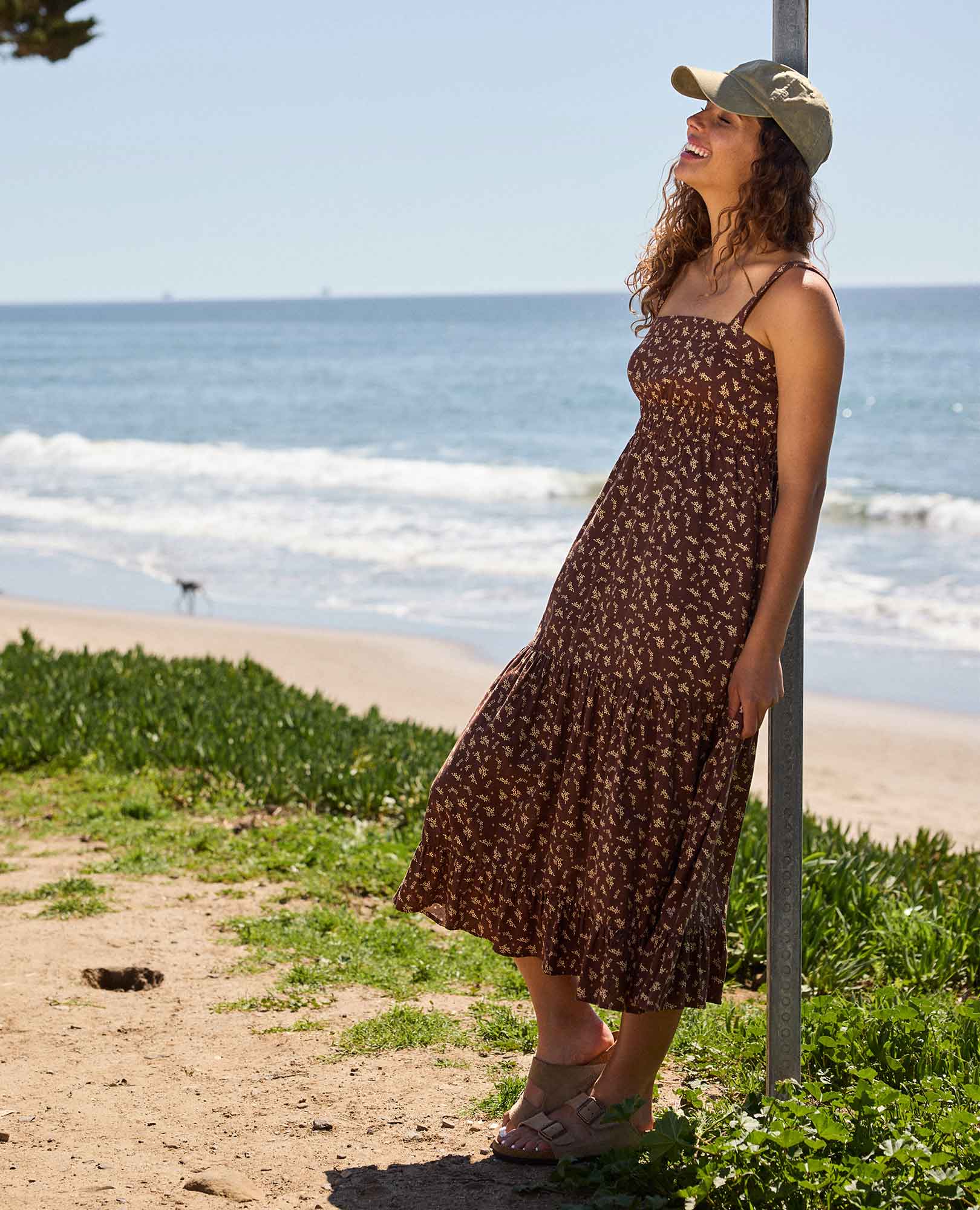 Taj Hemp Tiered Midi Dress - Coyean