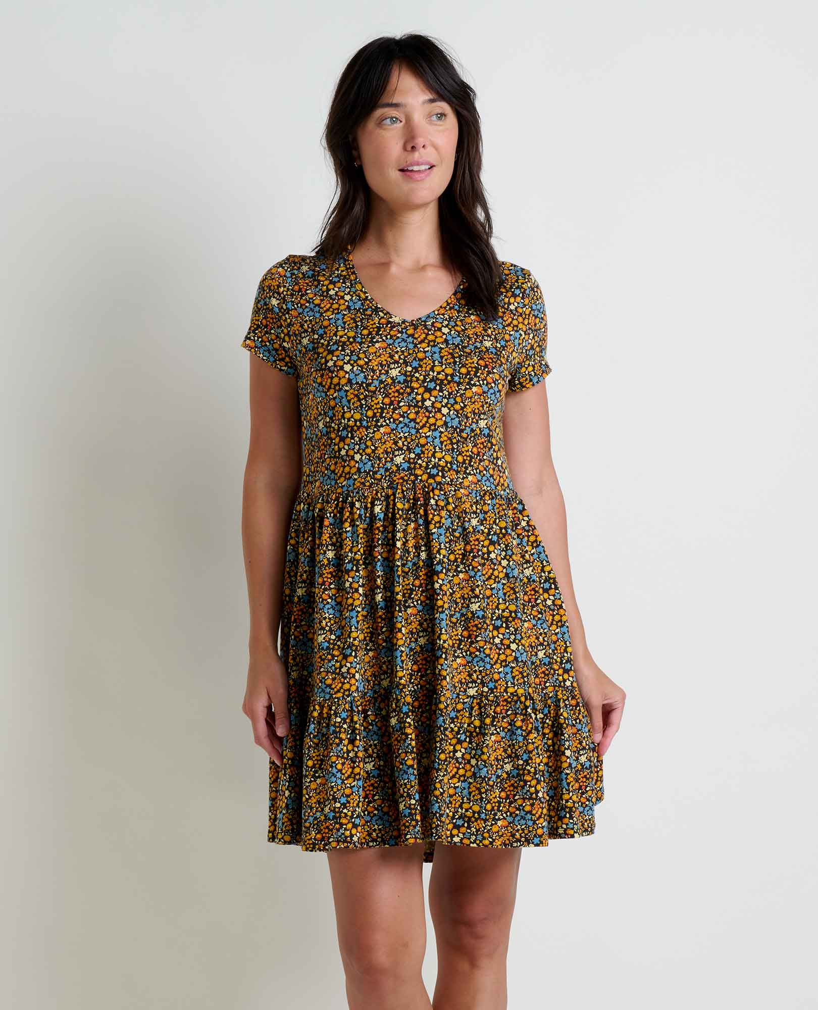 Marley Tiered Short Sleeve Dress - Coyean