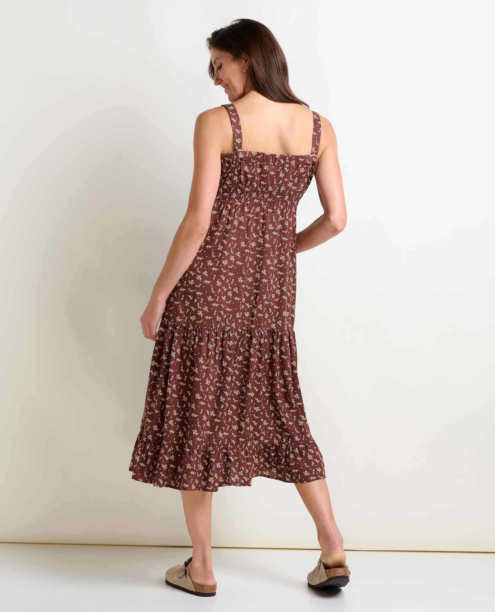 Taj Hemp Tiered Midi Dress - Coyean
