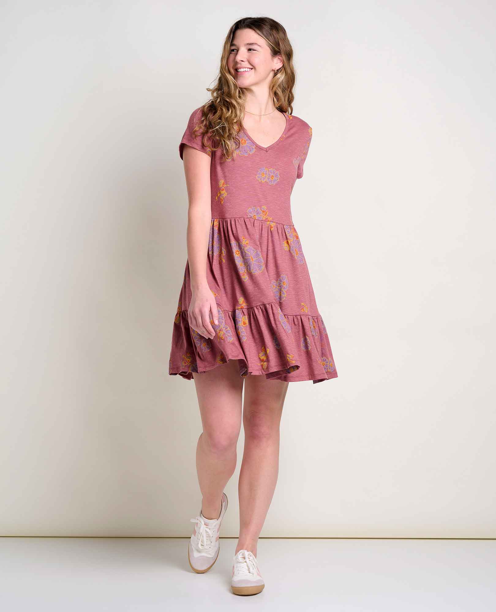 Marley Tiered Short Sleeve Dress - Coyean