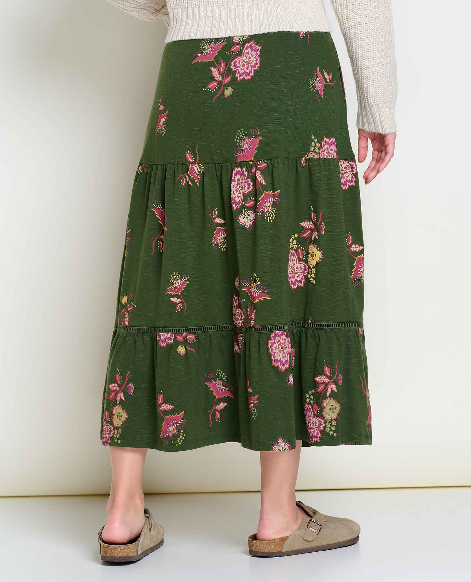 Marigold Tiered Midi Skirt - Coyean