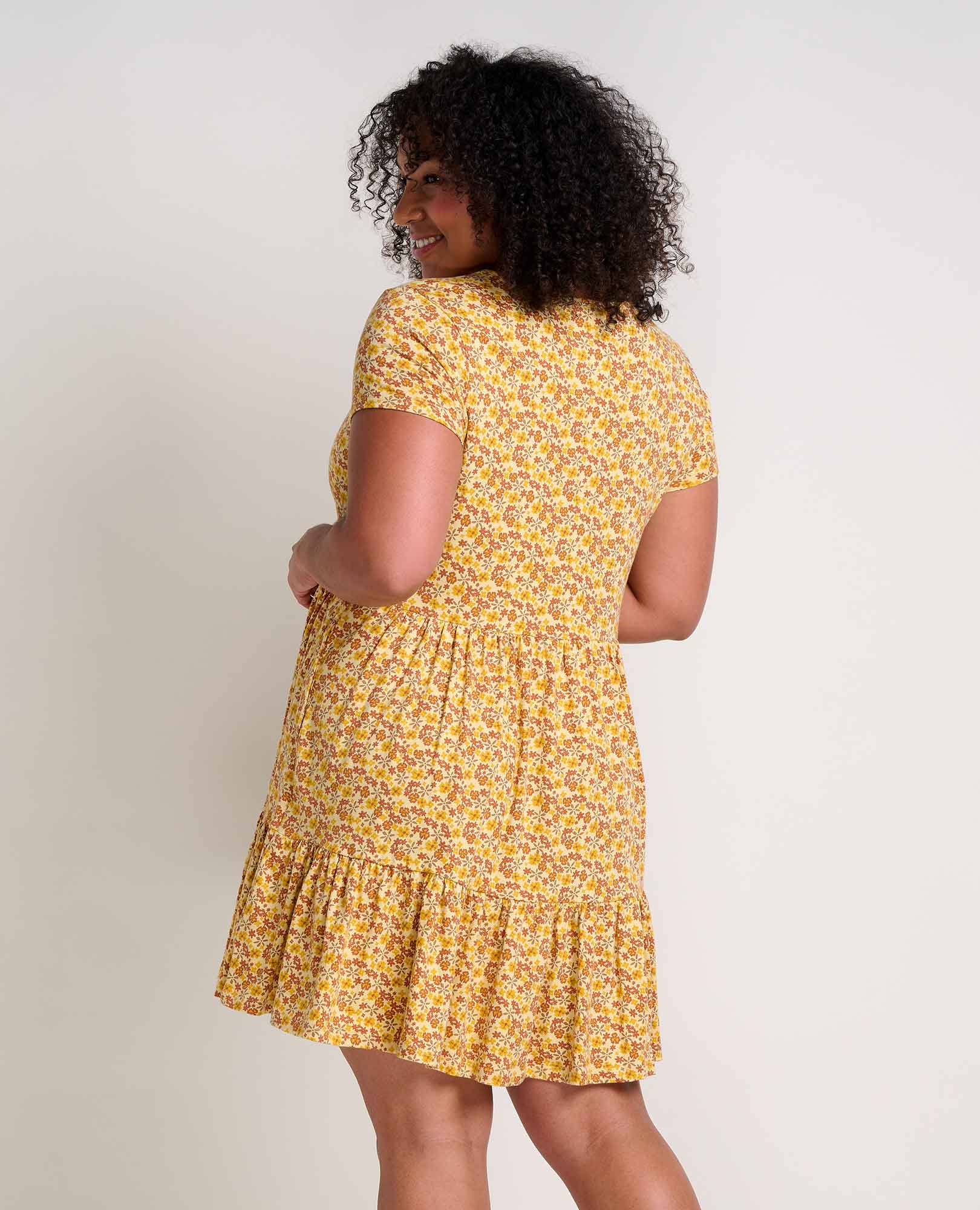 Marley Tiered Short Sleeve Dress - Coyean