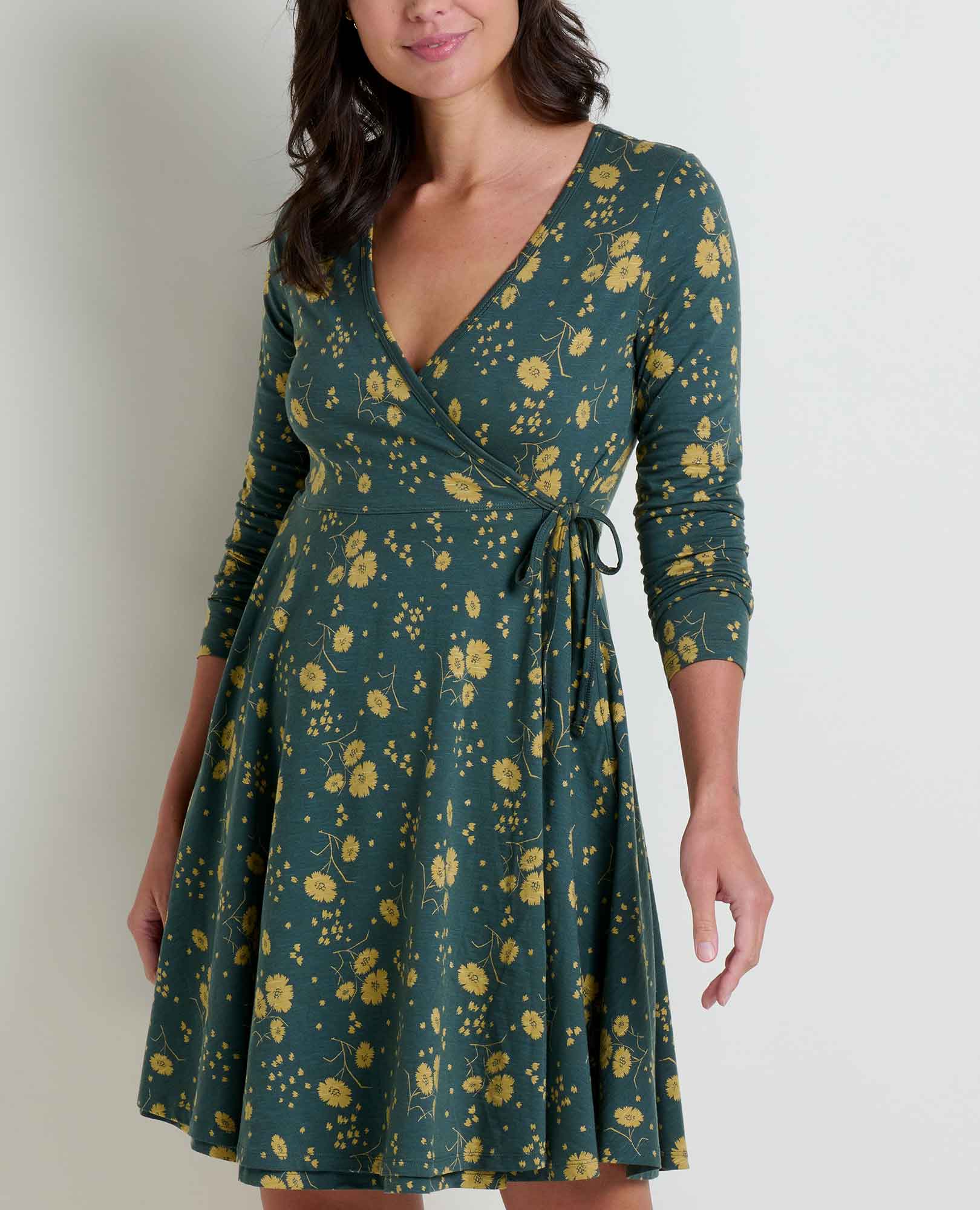 Freesia Long Sleeve Wrap Dress - Coyean