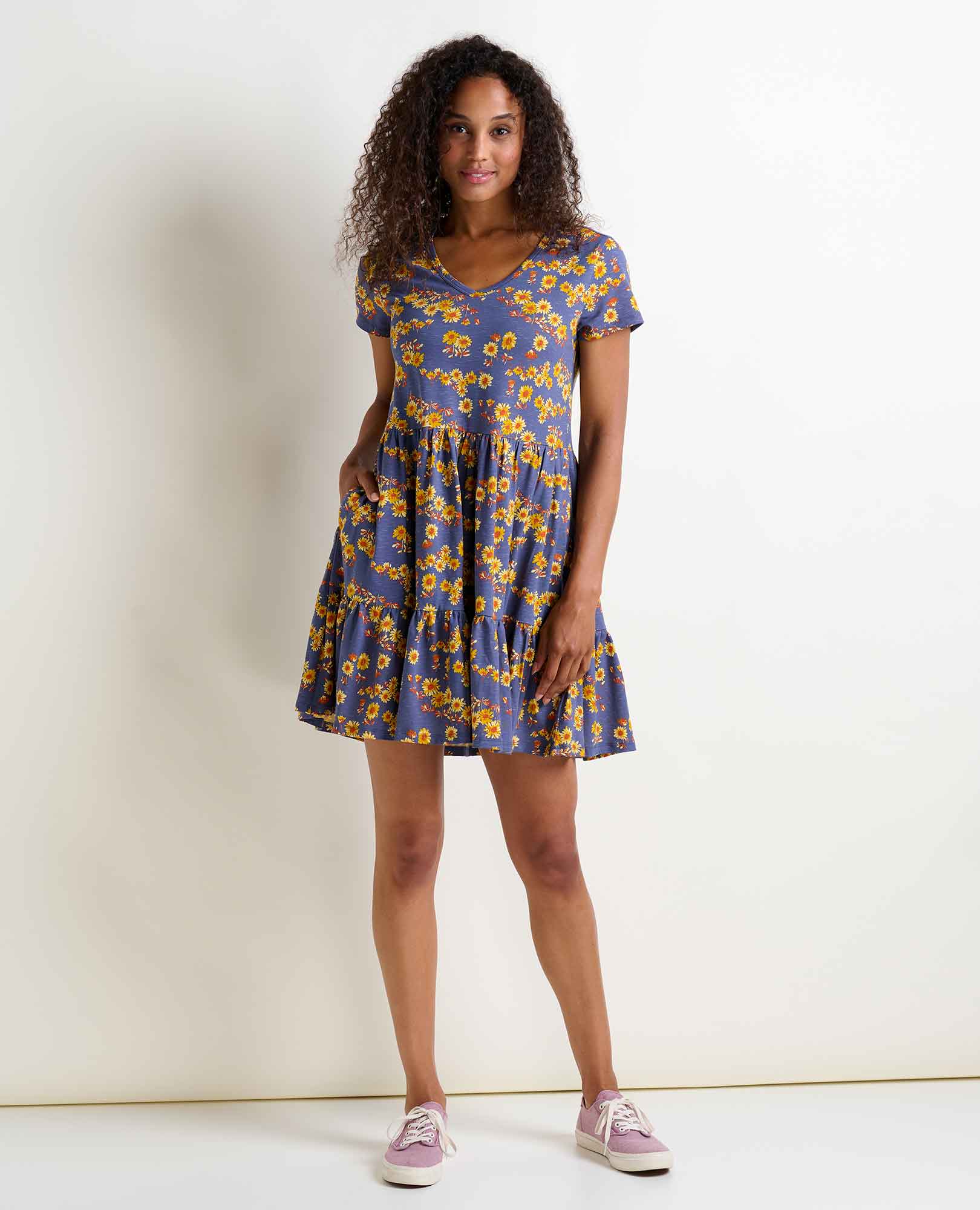 Marley Tiered Short Sleeve Dress - Coyean