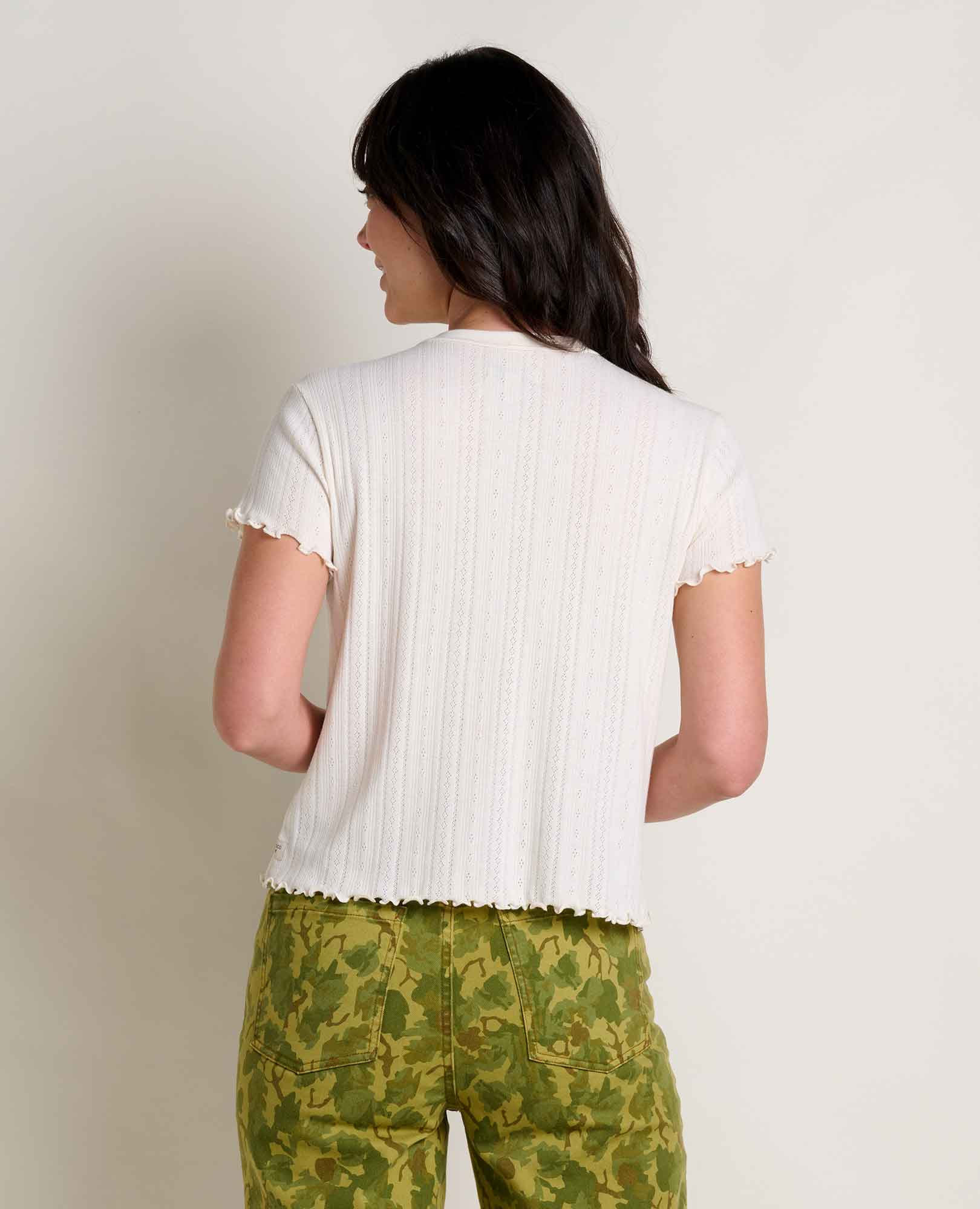 Foothill Pointelle Baby Tee - Coyean