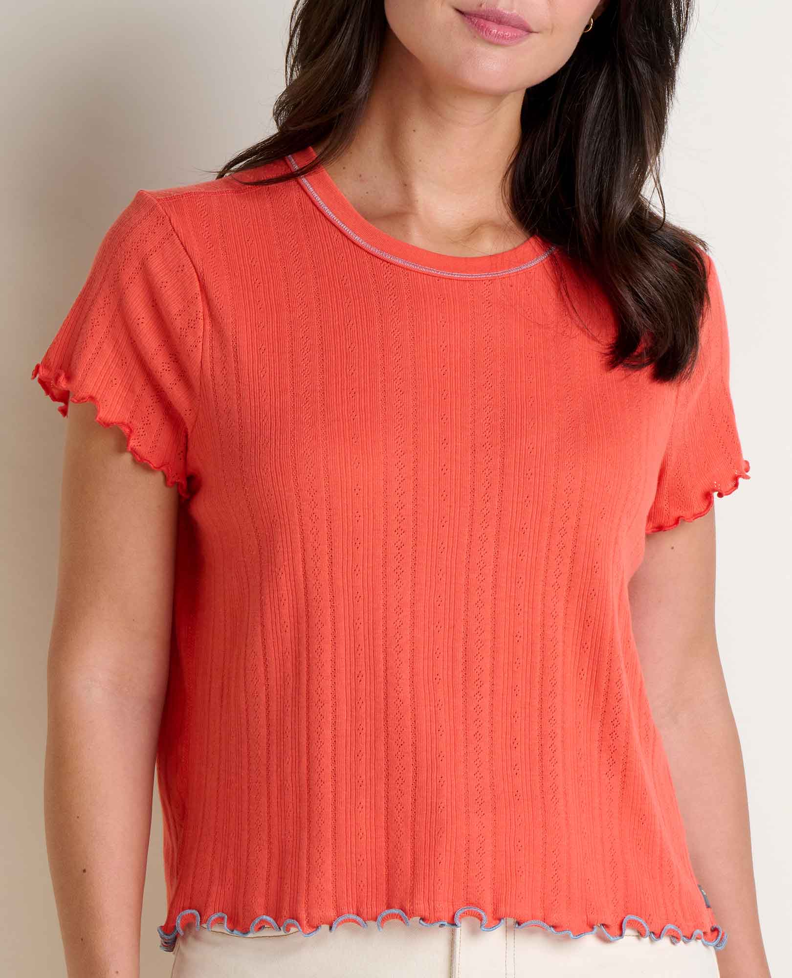 Foothill Pointelle Baby Tee - Coyean