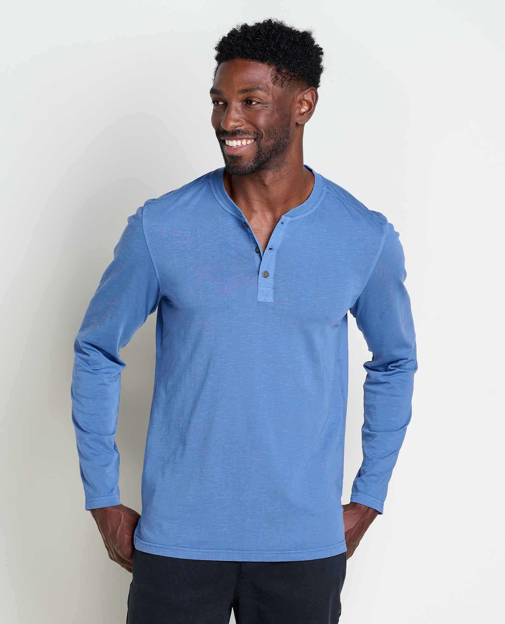 Men's Primo Long Sleeve Henley - Coyean