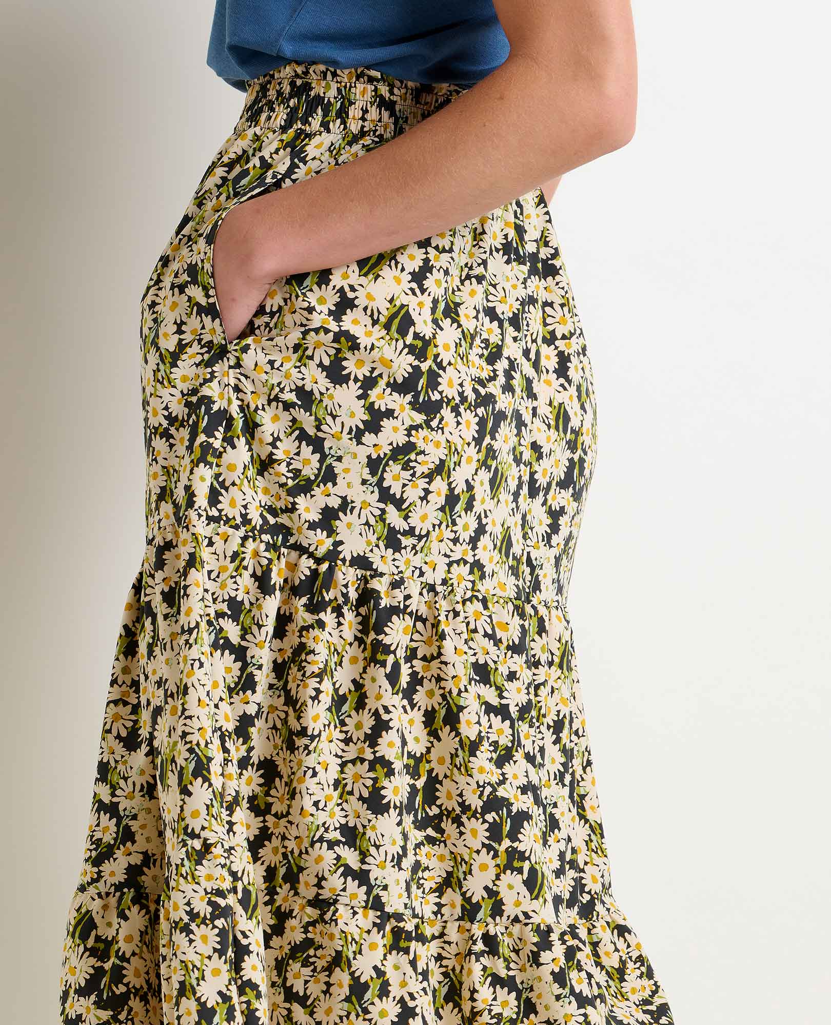 Sunkissed Tiered Midi Skirt - Coyean