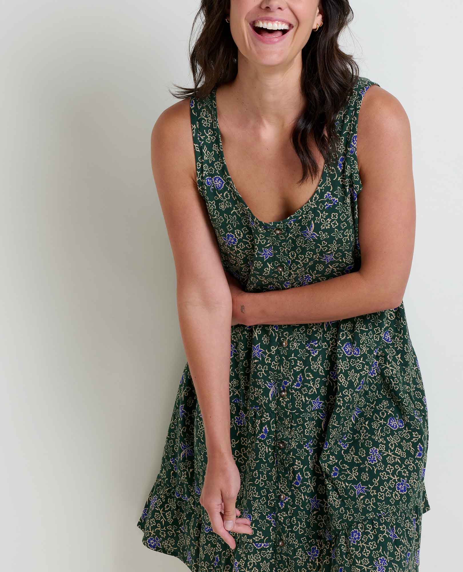 Manzana Tiered Sleeveless Dress - Coyean