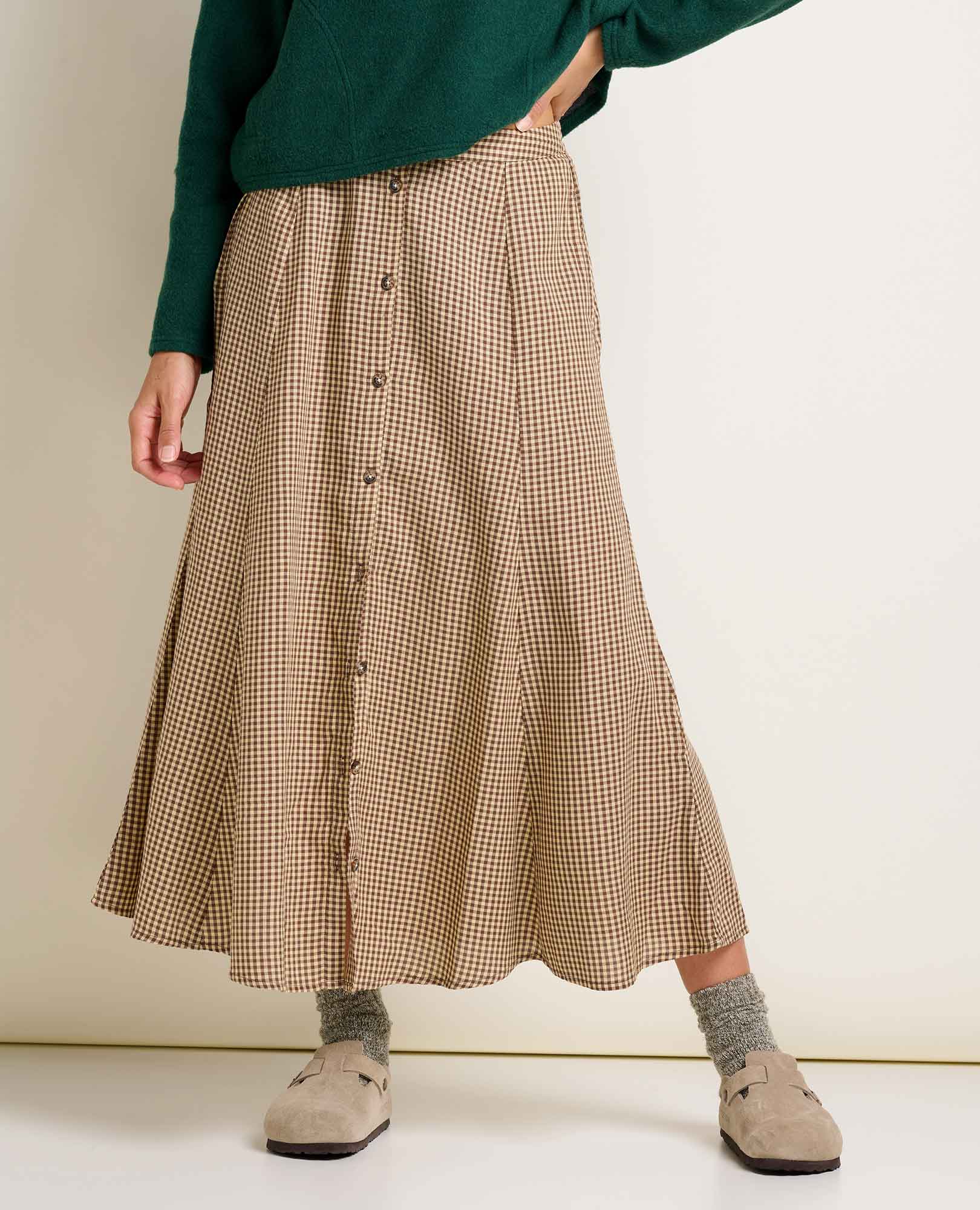 Manzana Paneled Midi Skirt - Coyean
