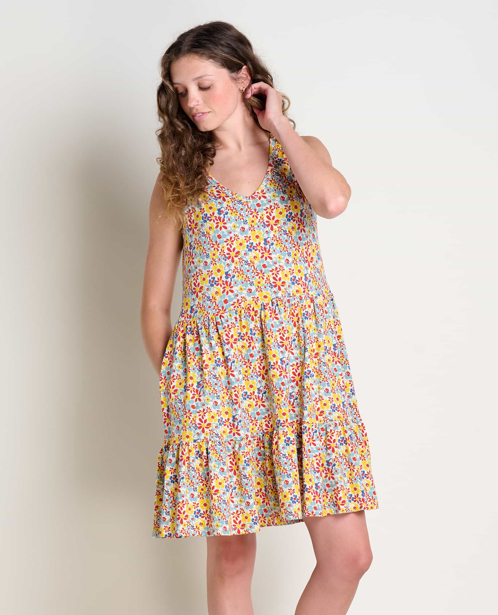 Marley Tiered Sleeveless Dress - Coyean