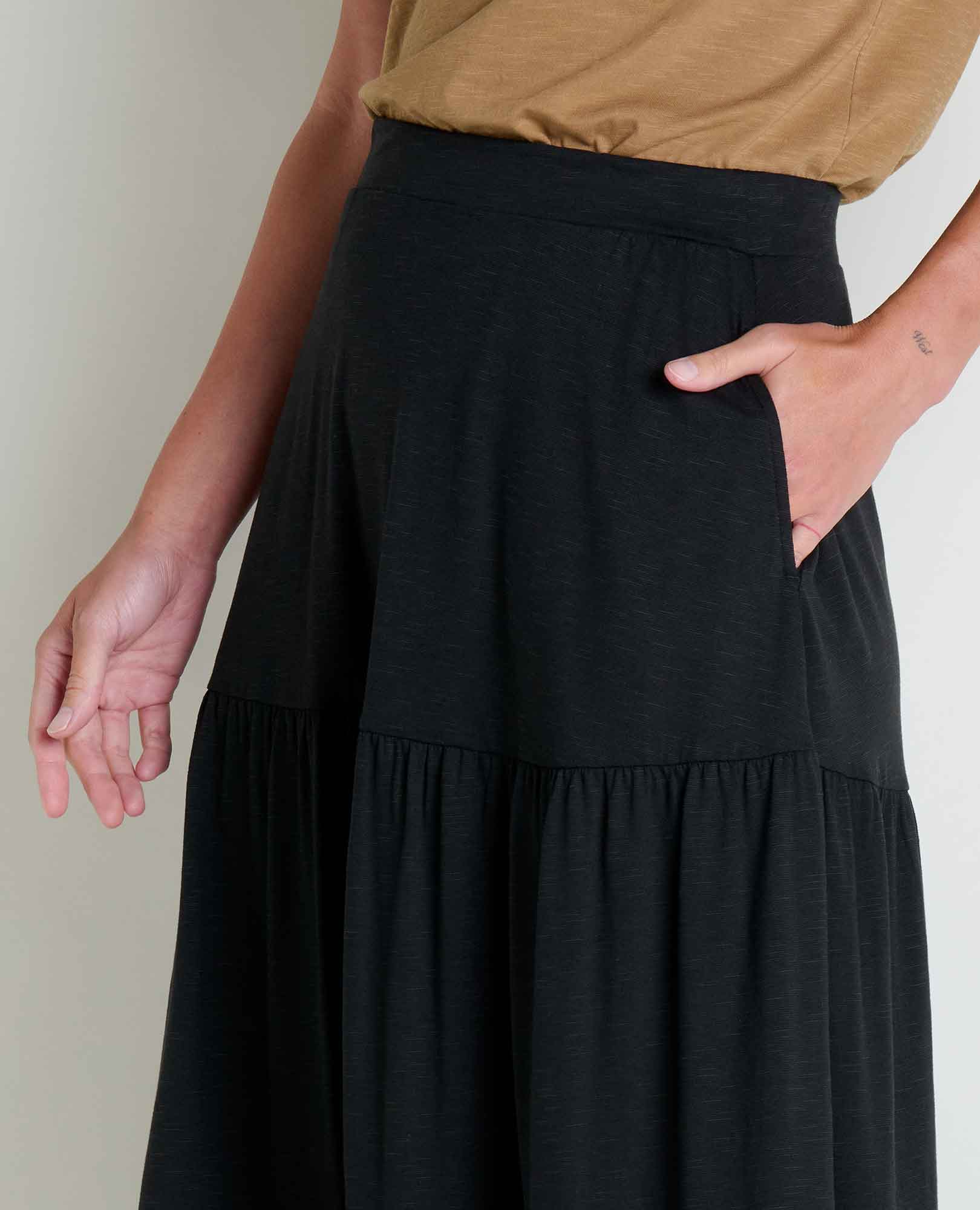 Marigold Tiered Midi Skirt - Coyean