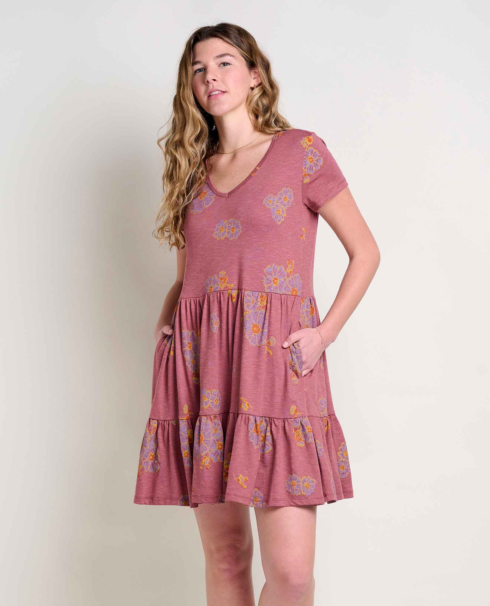 Marley Tiered Short Sleeve Dress - Coyean