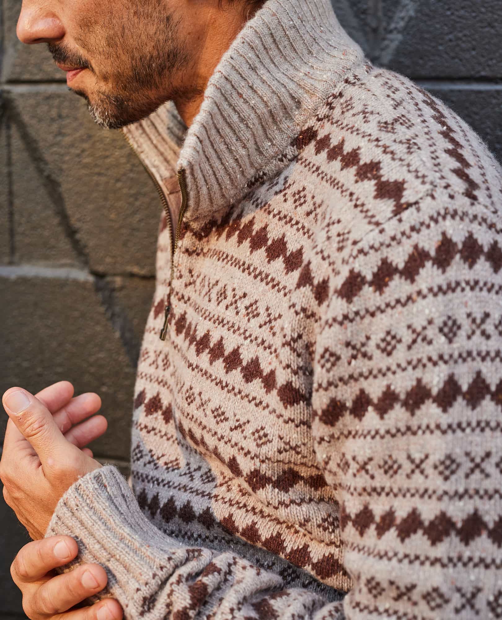 Men's Wilde 1/4 Zip Sweater - Coyean