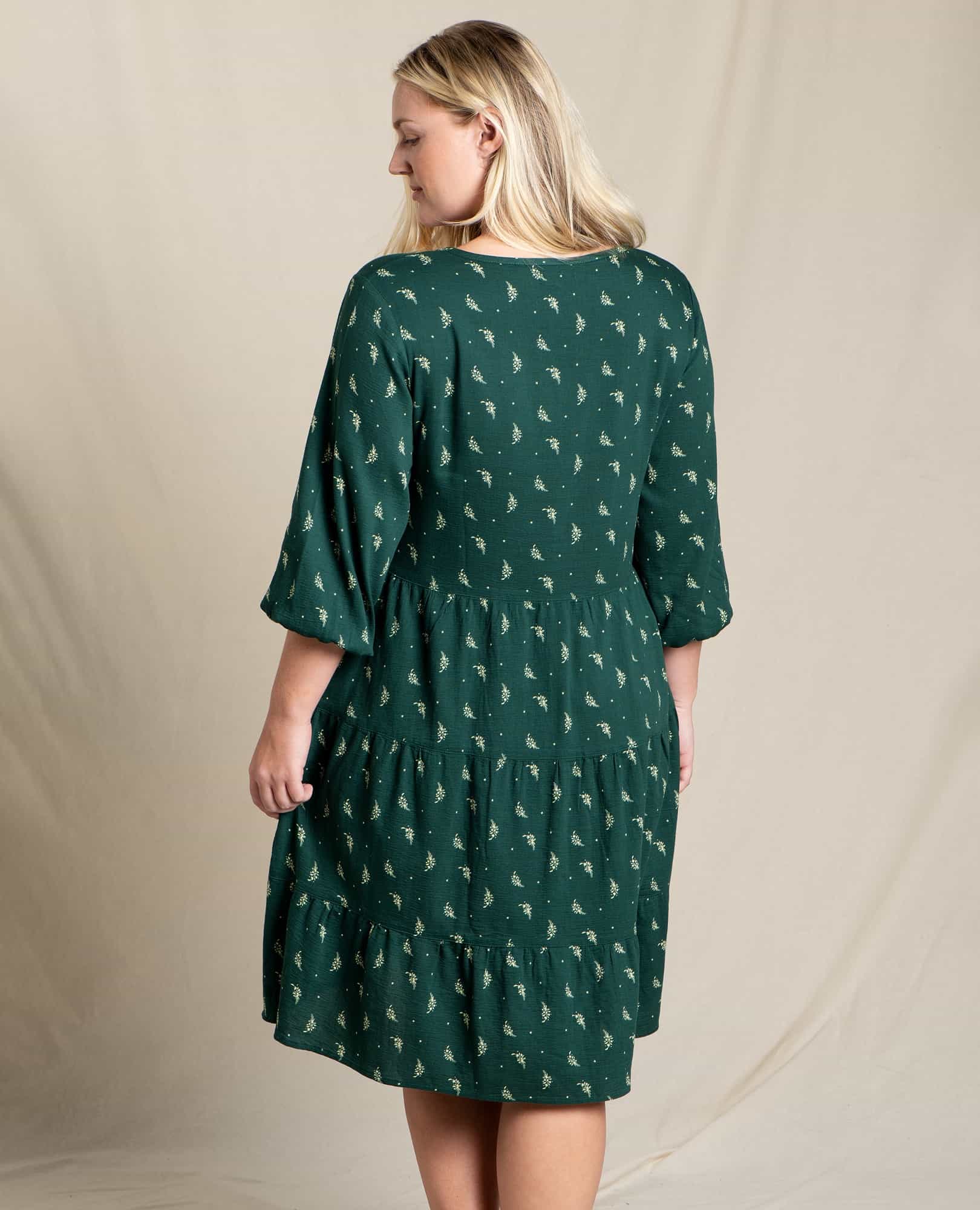 Manzana Tiered Long Sleeve Dress - Coyean
