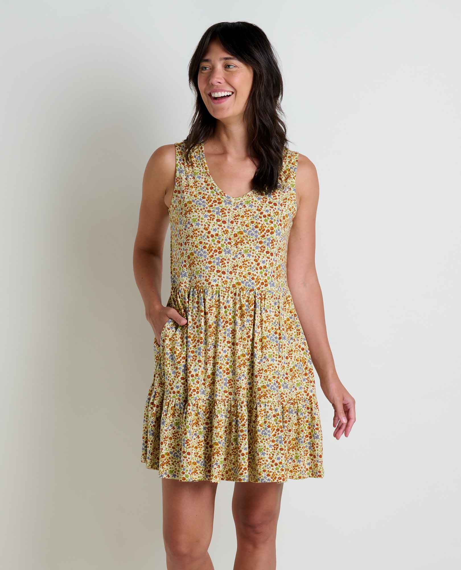 Marley Tiered Sleeveless Dress - Coyean