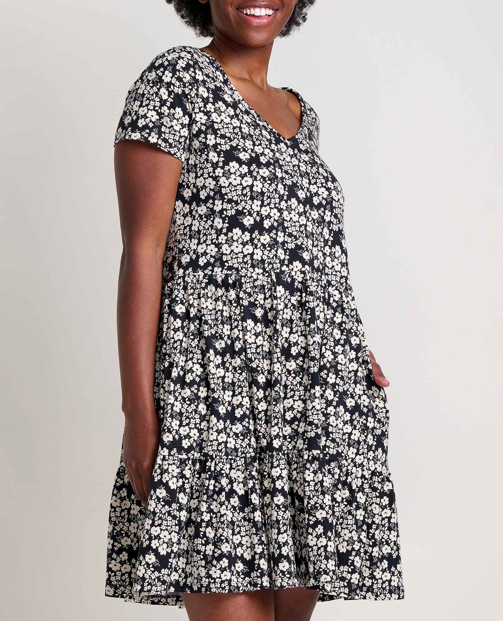 Marley Tiered Short Sleeve Dress - Coyean