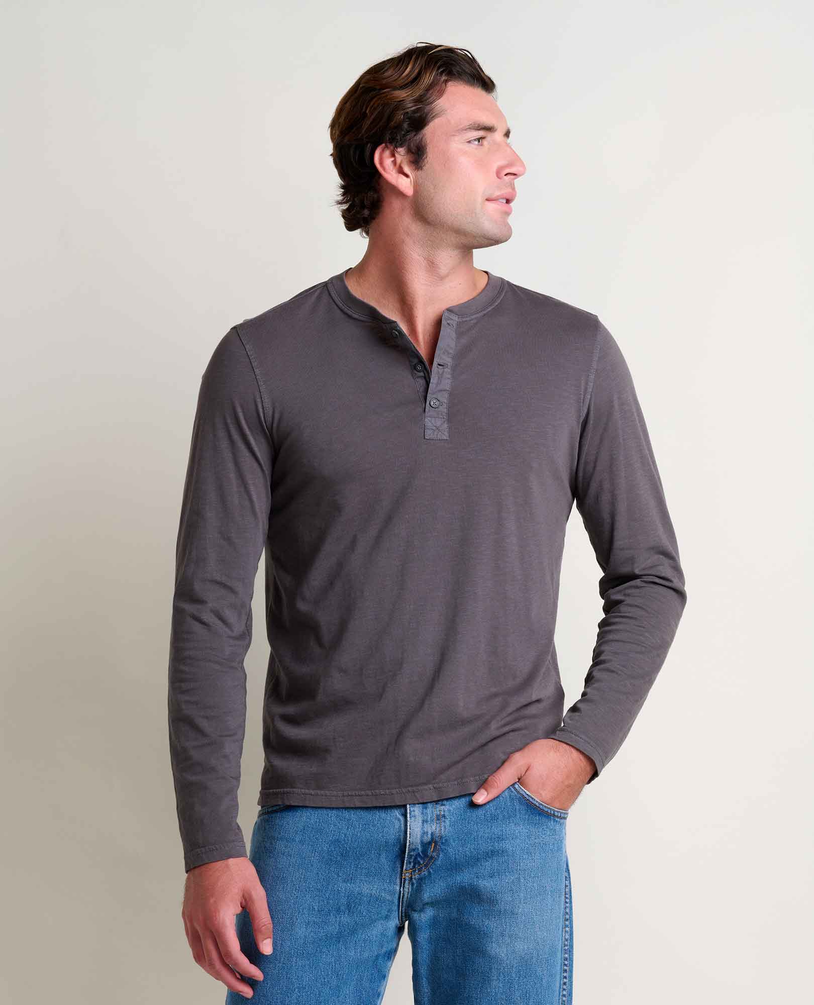 Men's Primo Long Sleeve Henley - Coyean