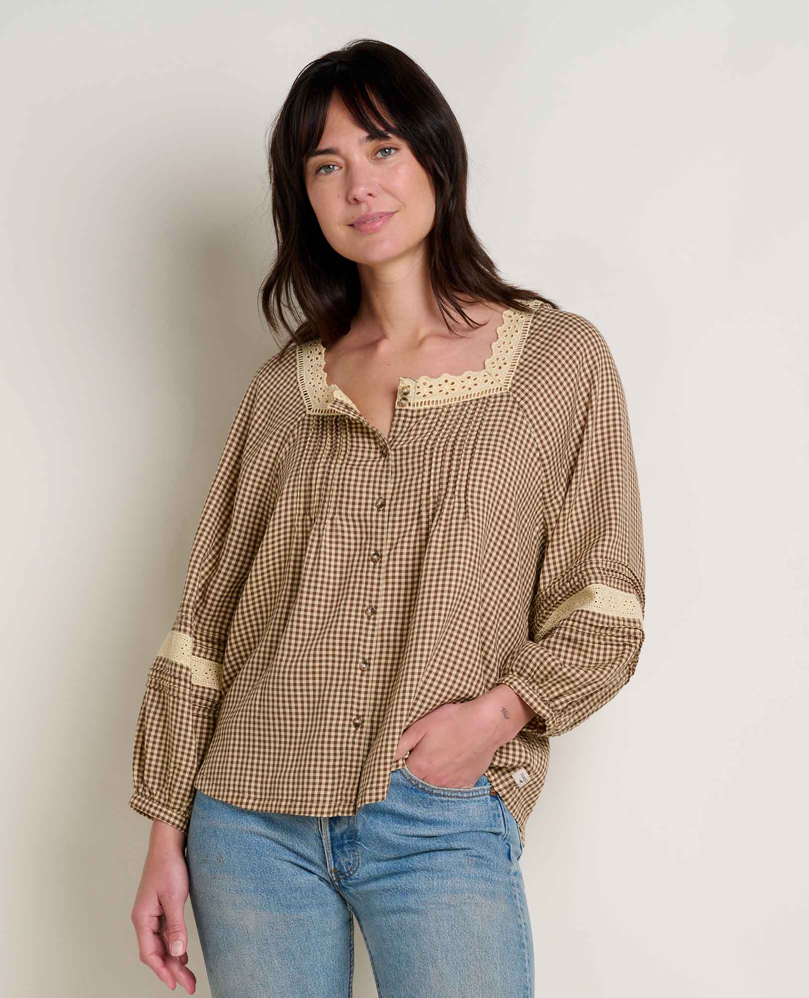 Manzana Peasant Long Sleeve Shirt - Coyean