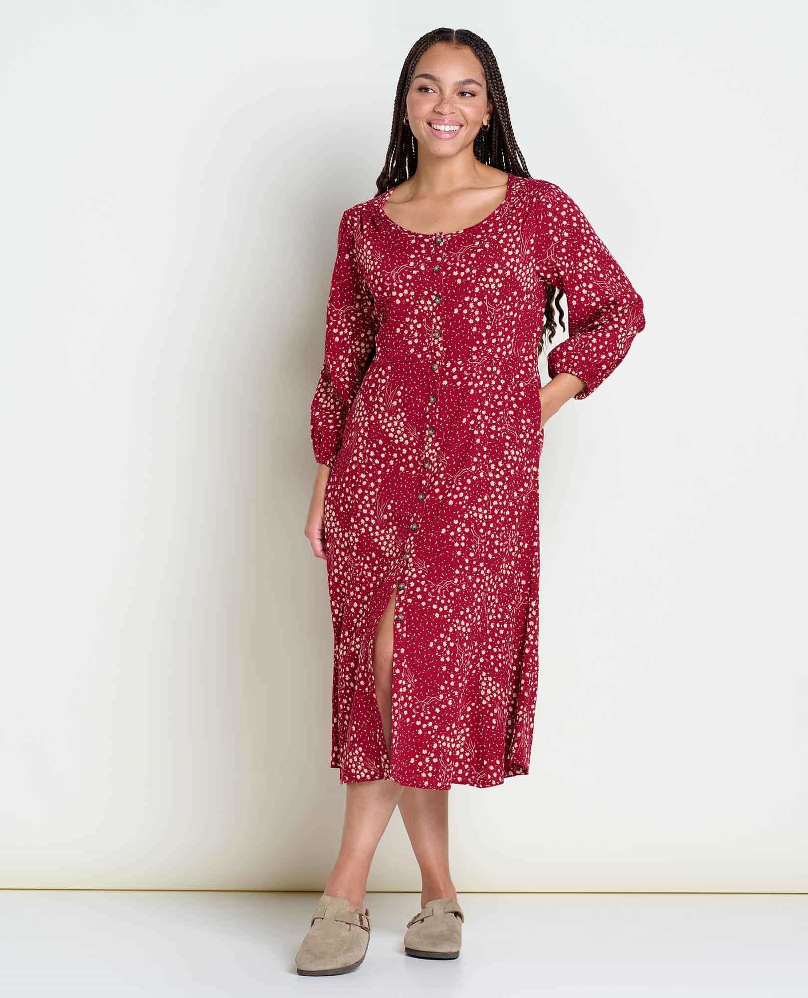 Manzana Paneled Midi Dress - Coyean